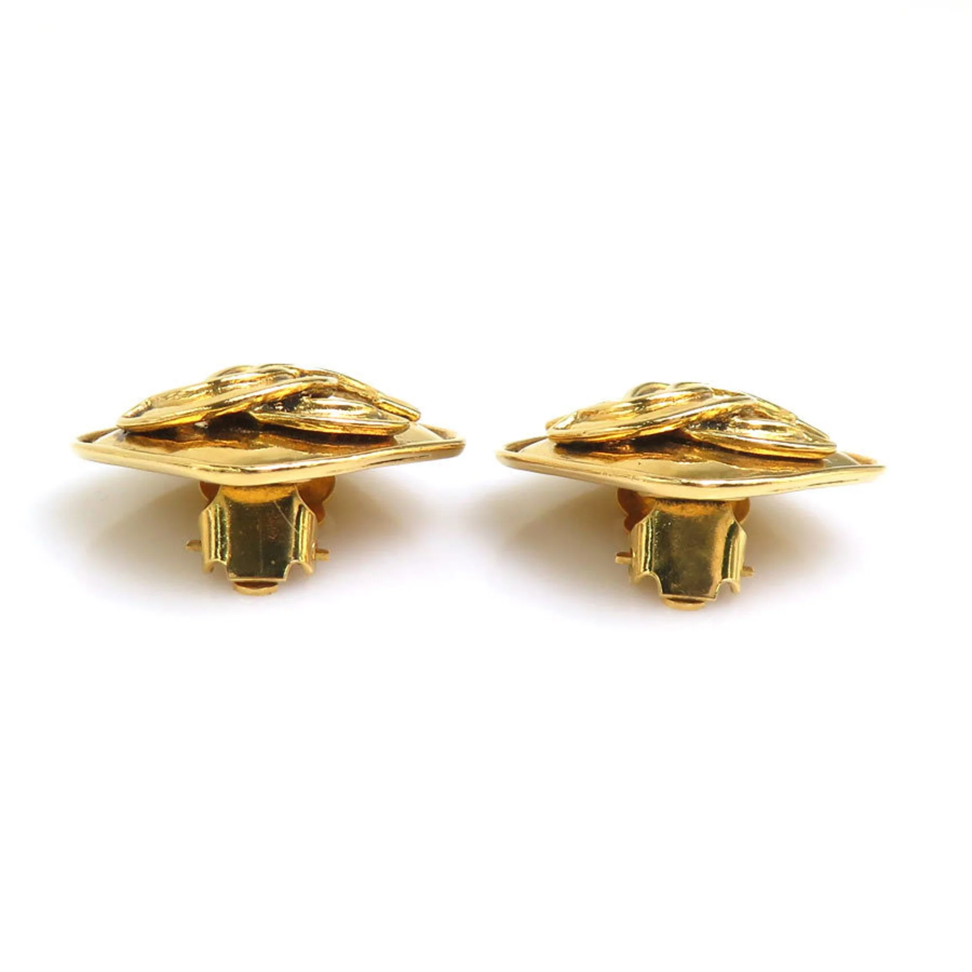 CC Logo Clip-On Earrings Gold-Tone Metal Gold-Tone Metal - Image 7