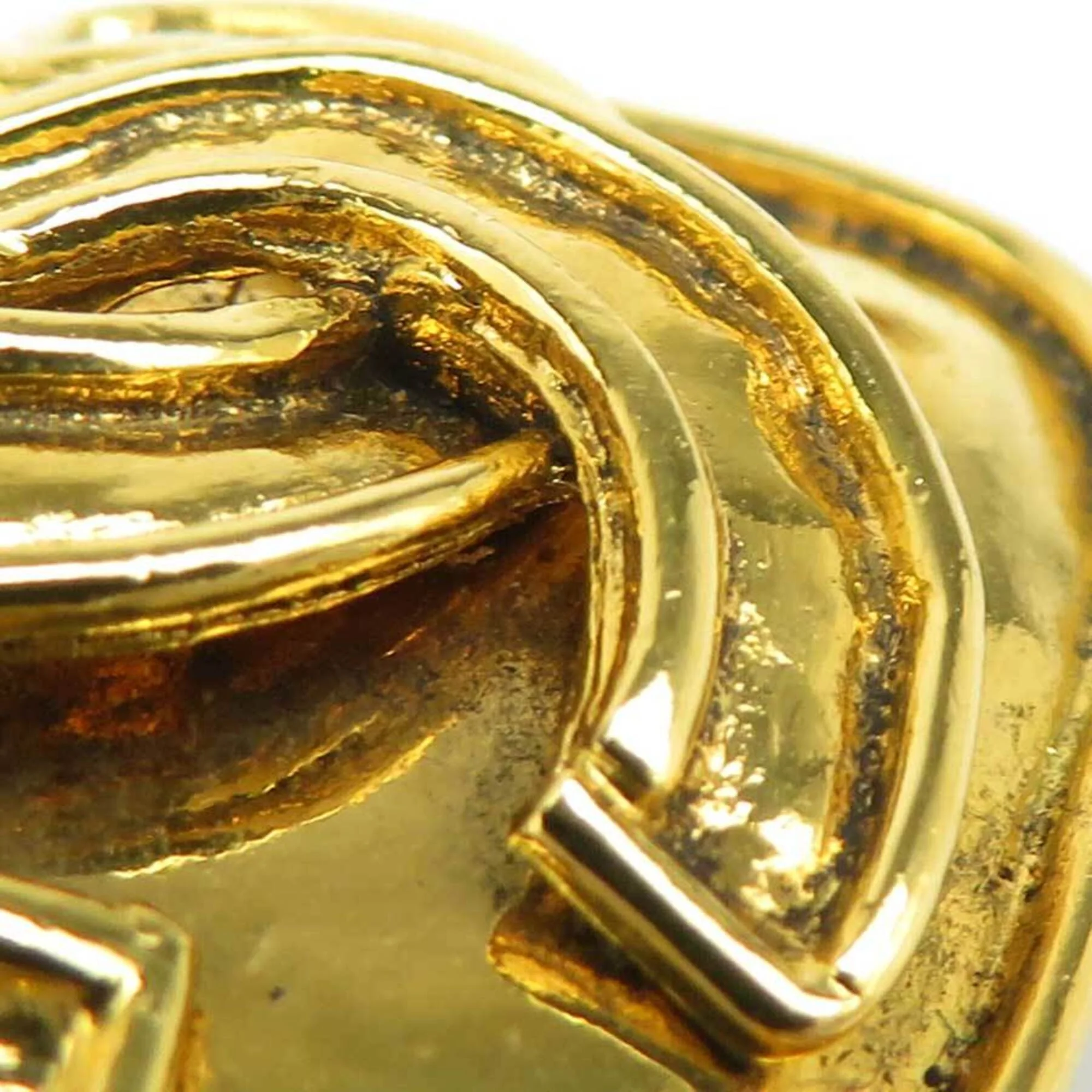 CC Logo Clip-On Earrings Gold-Tone Metal Gold-Tone Metal - Image 9