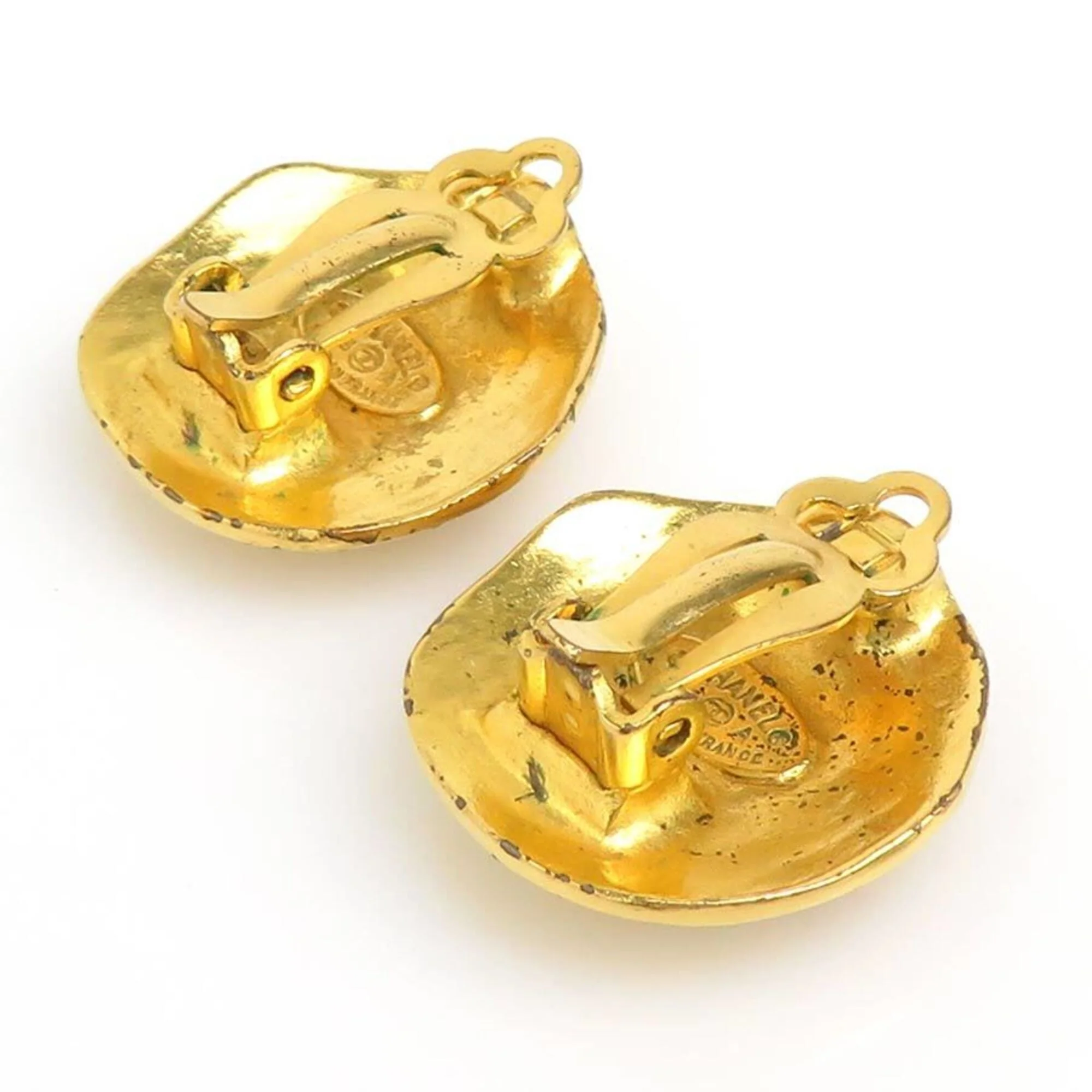 CC Logo Clip-On Earrings Gold-Tone Metal Gold-Tone Metal - Image 6