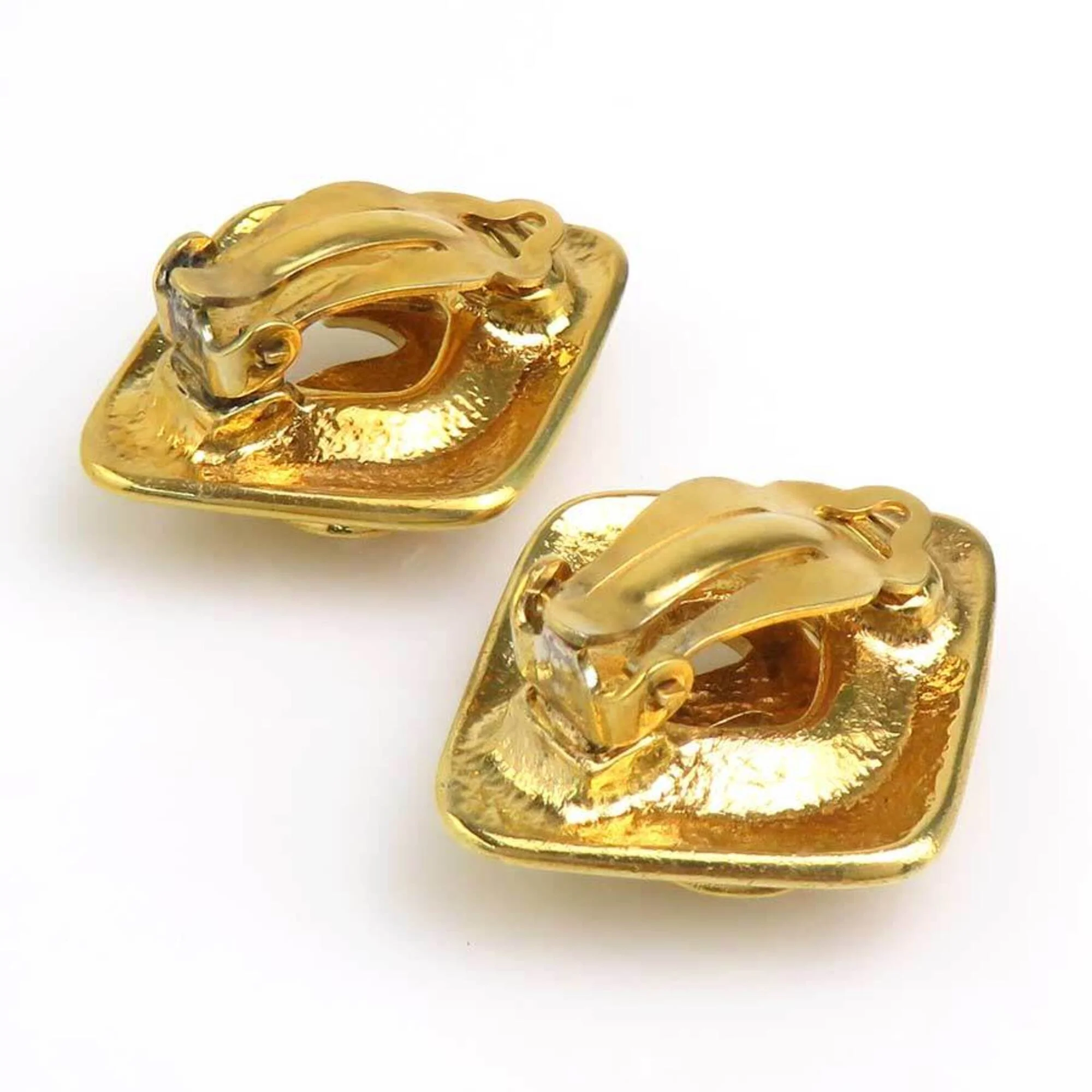 CC Logo Clip-On Earrings Gold-Tone Metal Gold-Tone Metal - Image 6
