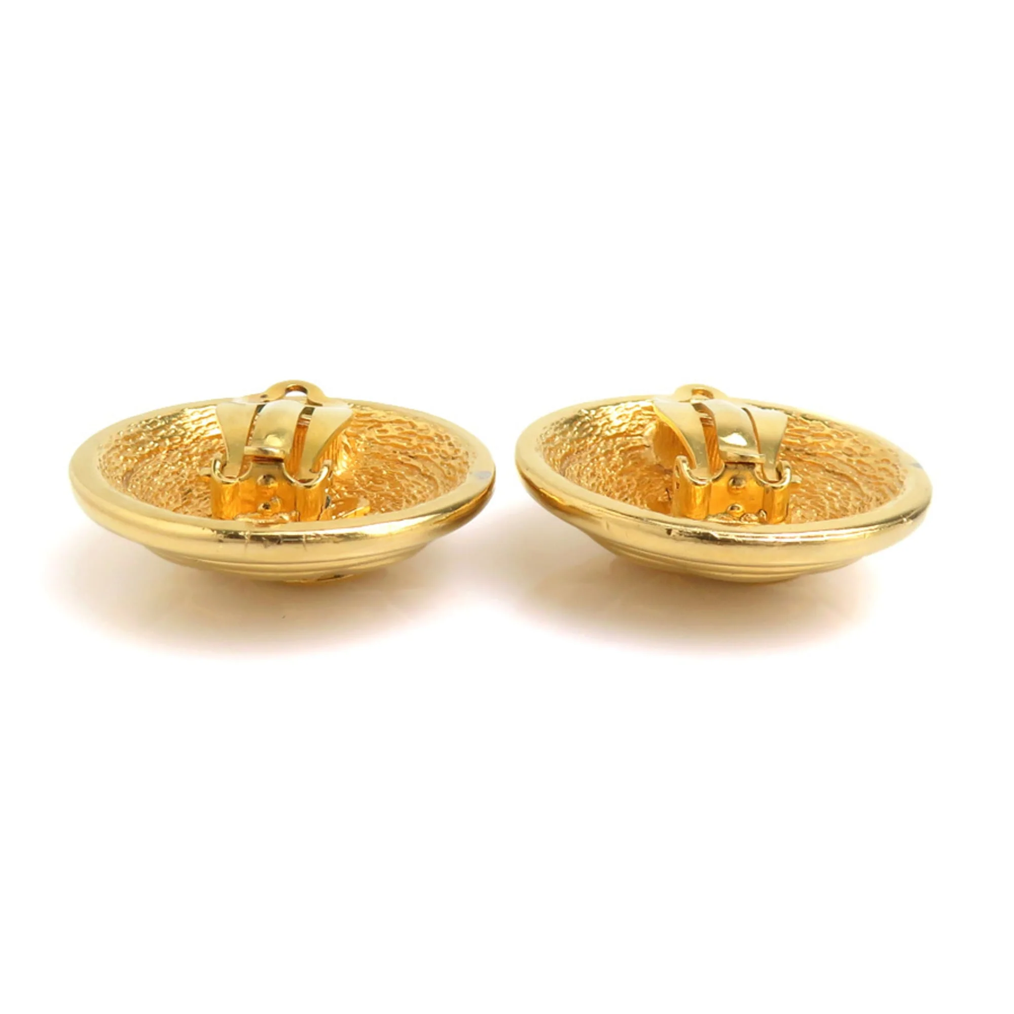 CC Logo Clip-On Earrings Gold-Tone Metal Gold-Tone Metal - Image 8