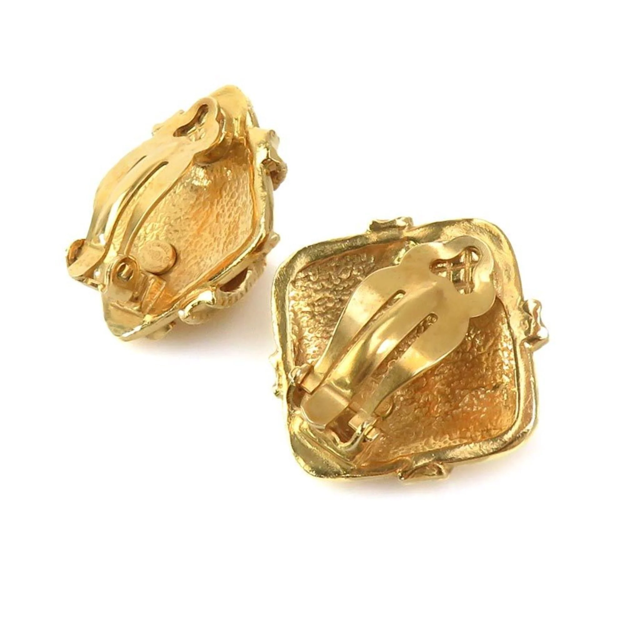 CC Logo Clip-On Earrings Gold-Tone Metal Gold-Tone Metal - Image 7