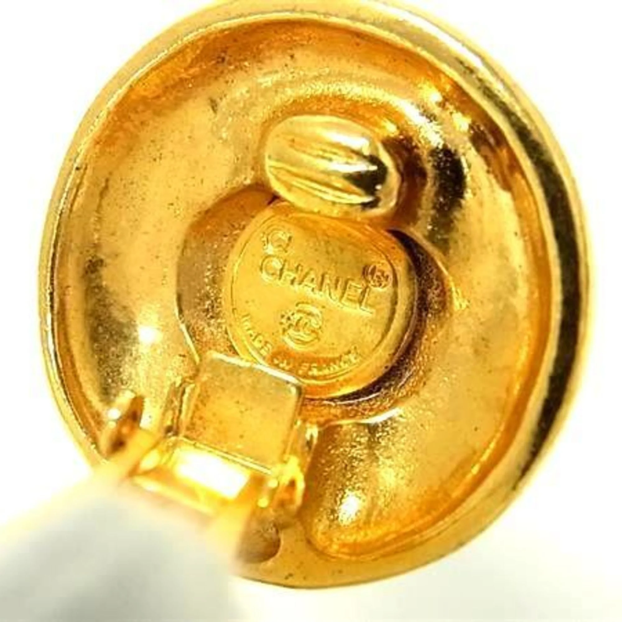 CC Logo Clip-On Earrings Gold-Tone Metal Gold-Tone Metal - Image 2