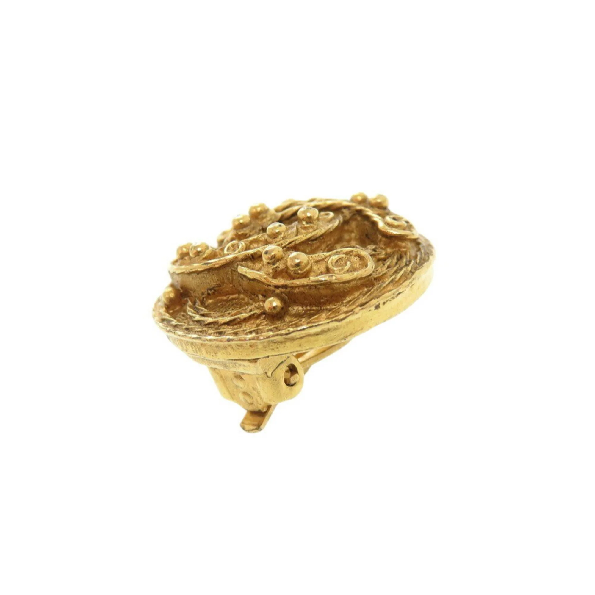CC Logo Clip-On Earrings Gold-Tone Metal Gold-Tone Metal - Image 8