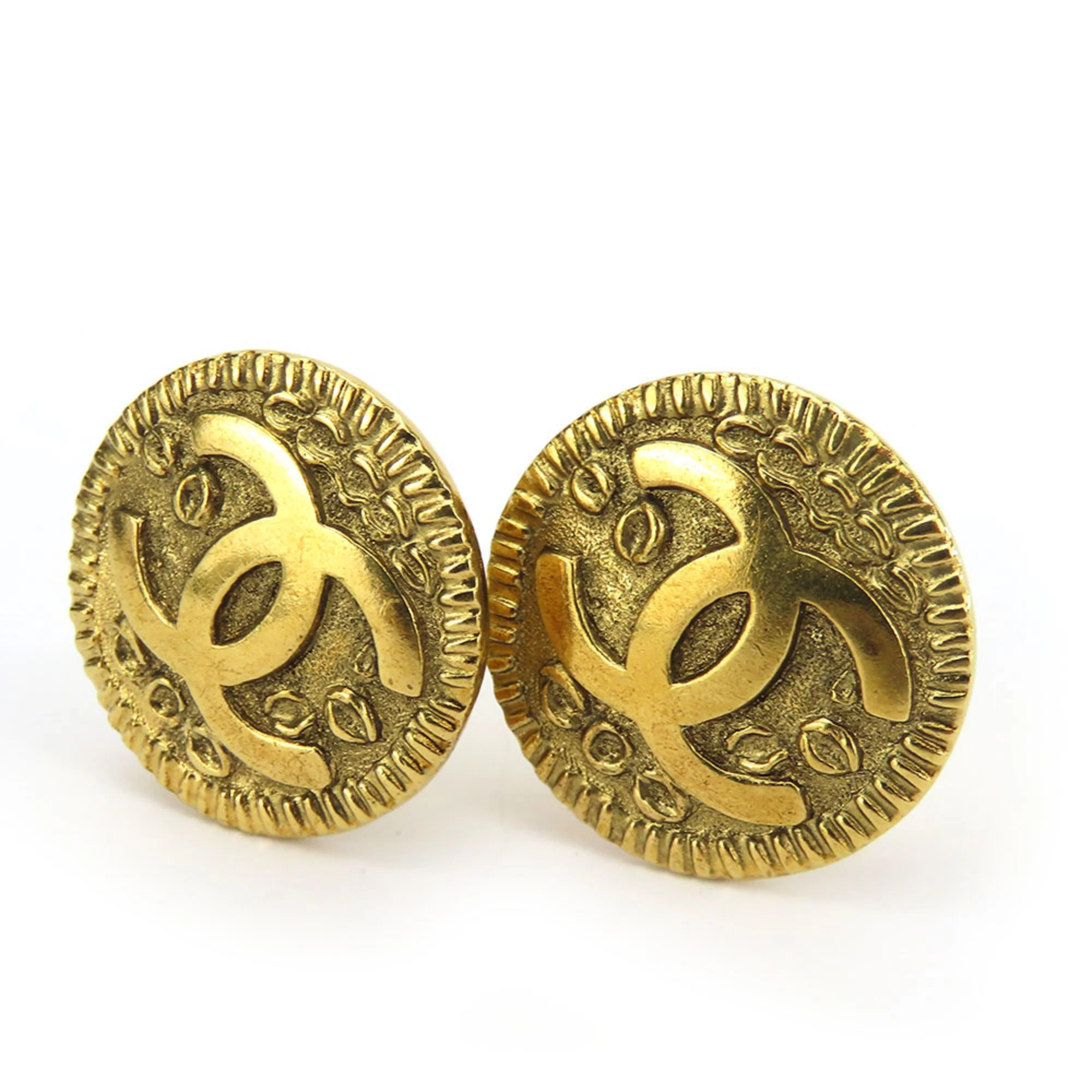 CC Logo Clip-On Earrings Gold-Tone Metal Gold-Tone Metal - Image 2