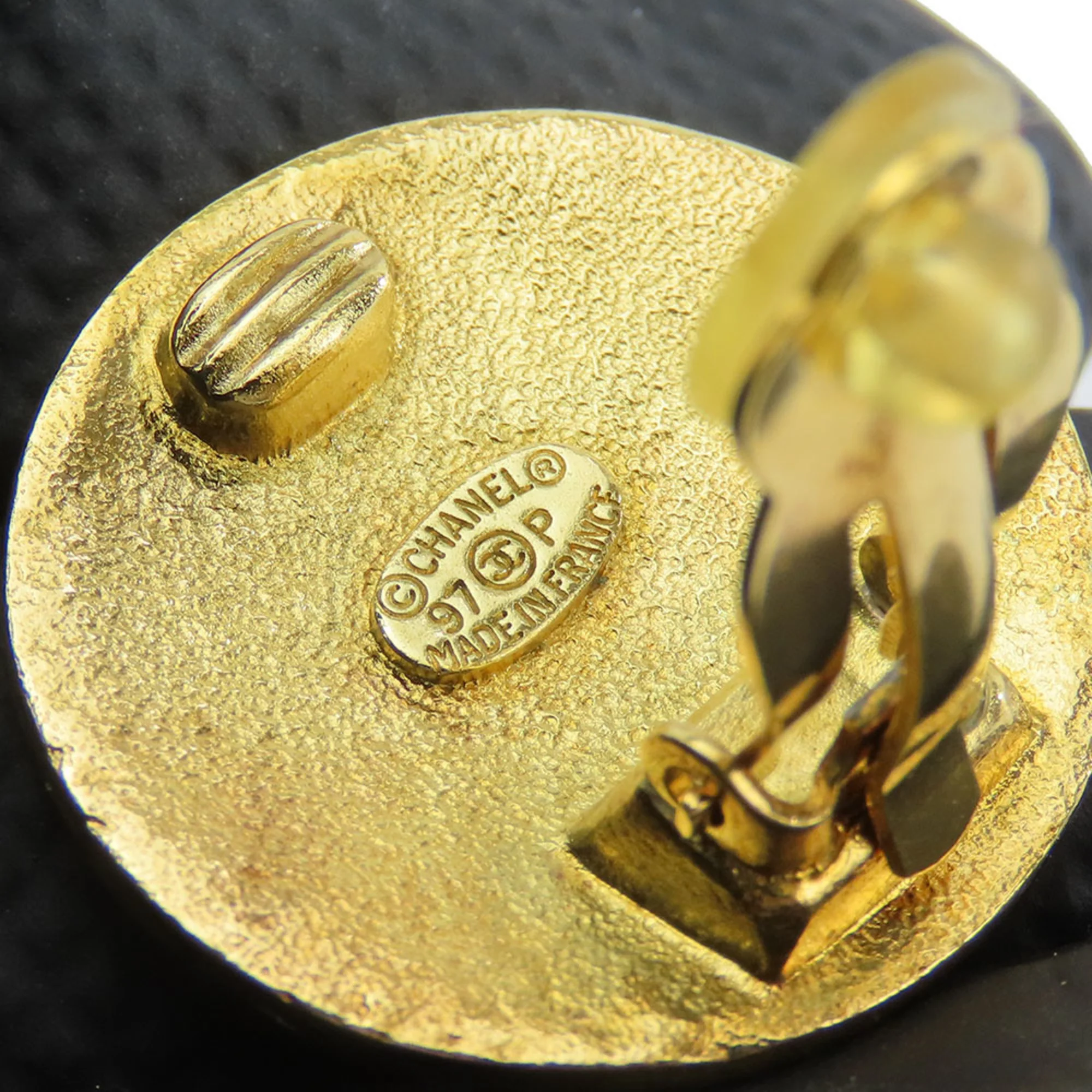 CC Logo Clip-On Earrings Gold-Tone Metal Gold-Tone Metal - Image 6