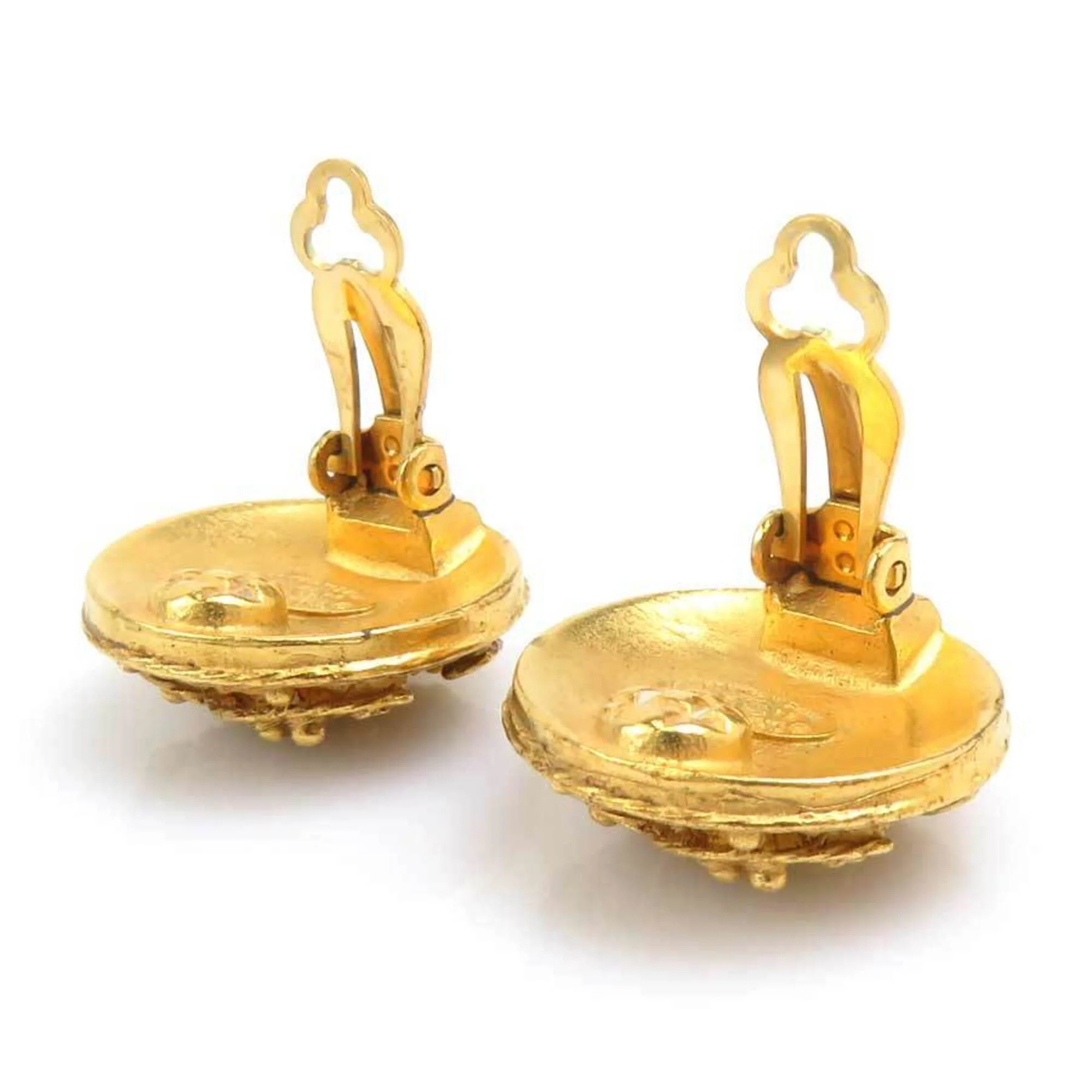 CC Logo Clip-On Earrings Gold-Tone Metal Gold-Tone Metal - Image 5
