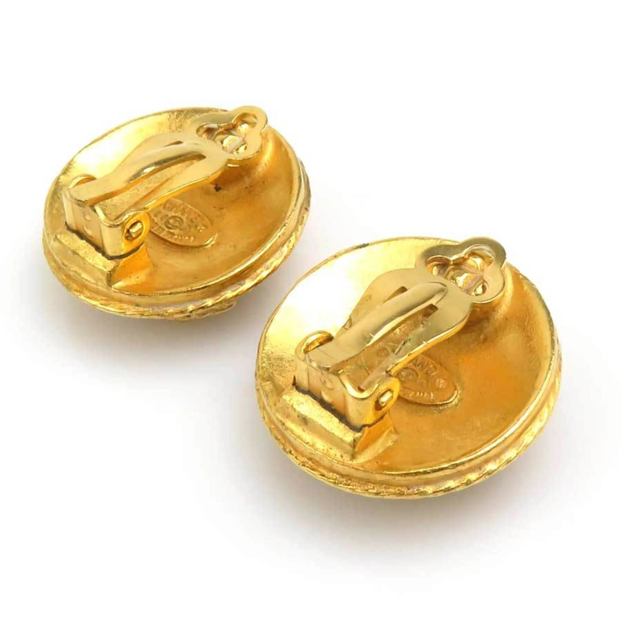 CC Logo Clip-On Earrings Gold-Tone Metal Gold-Tone Metal - Image 6