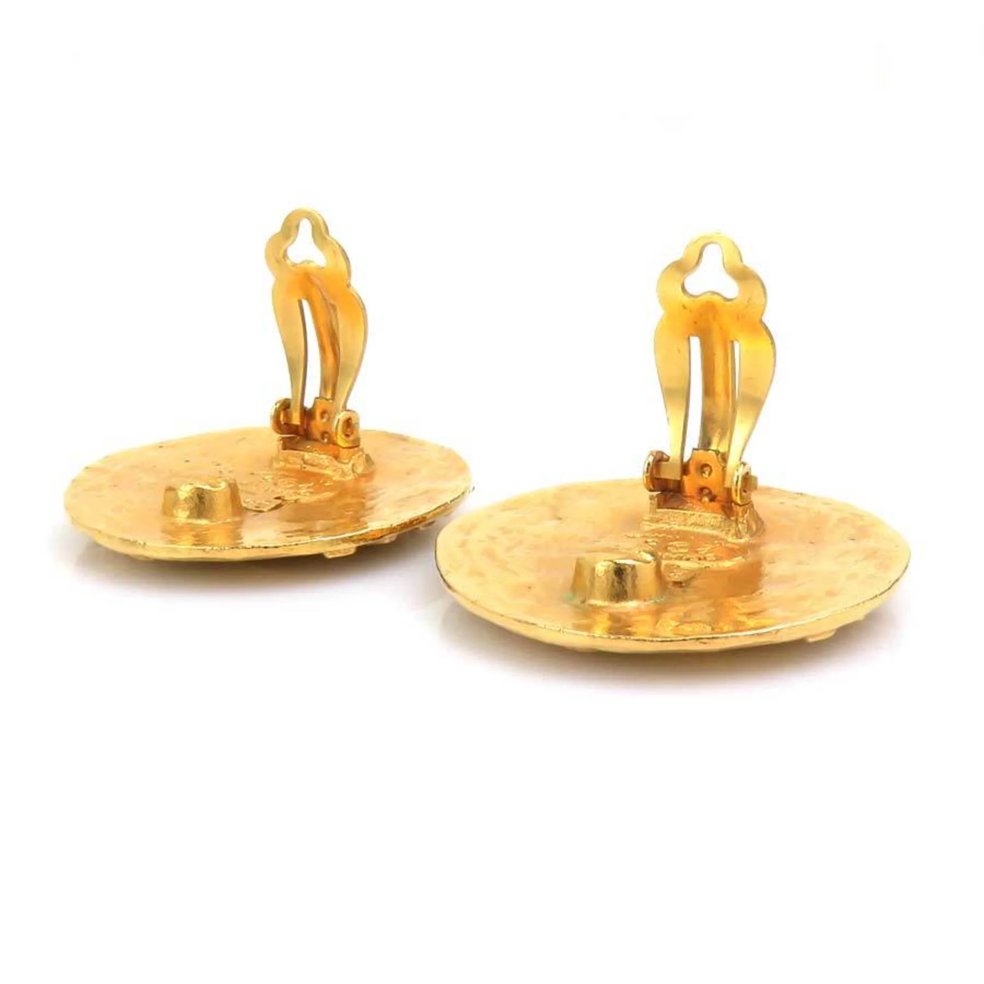 CC Logo Clip-On Earrings Gold-Tone Metal Gold-Tone Metal - Image 5