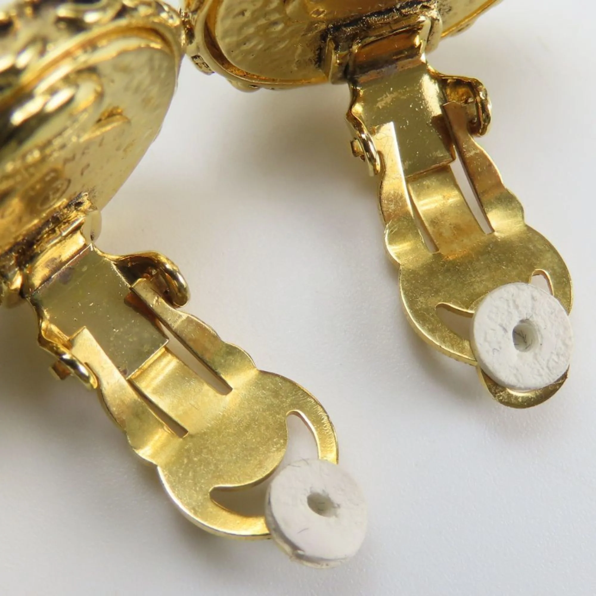 CC Logo Clip-On Earrings Gold-Tone Metal Gold-Tone Metal - Image 6