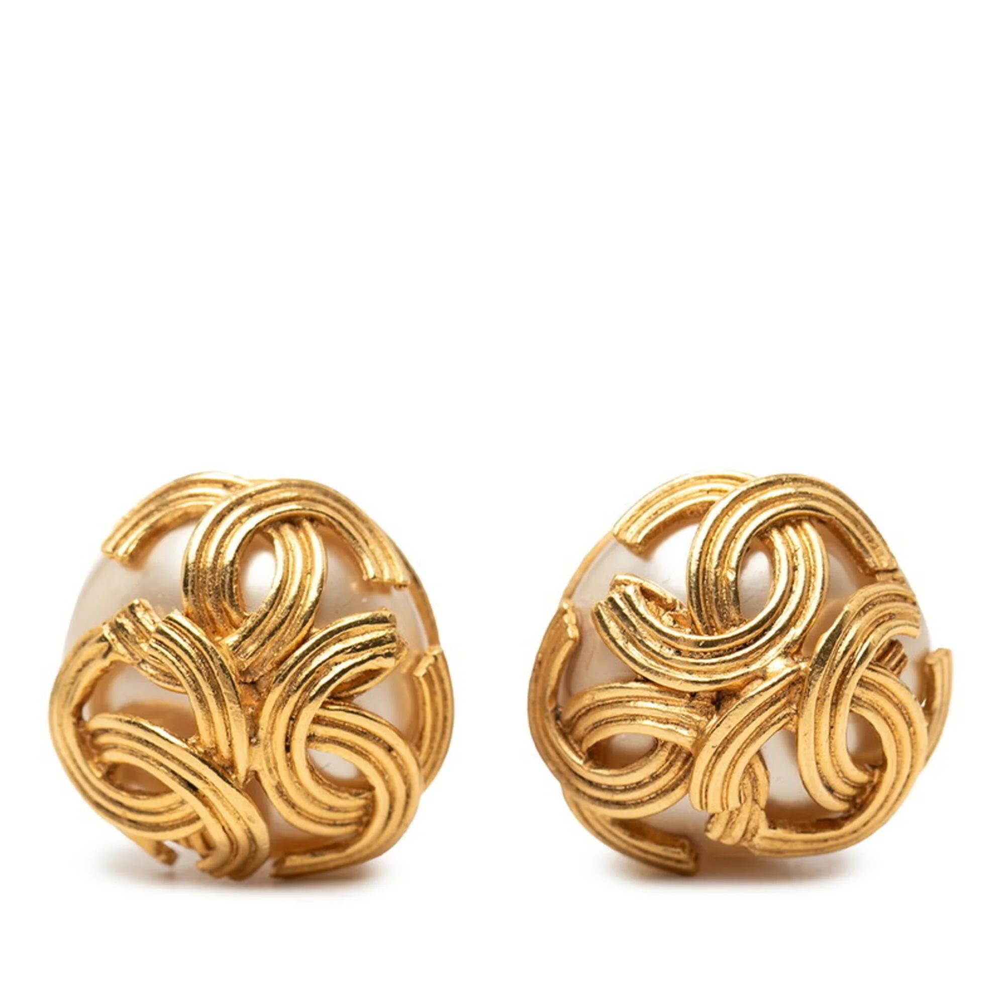 CC Logo Clip-On Earrings Metal
