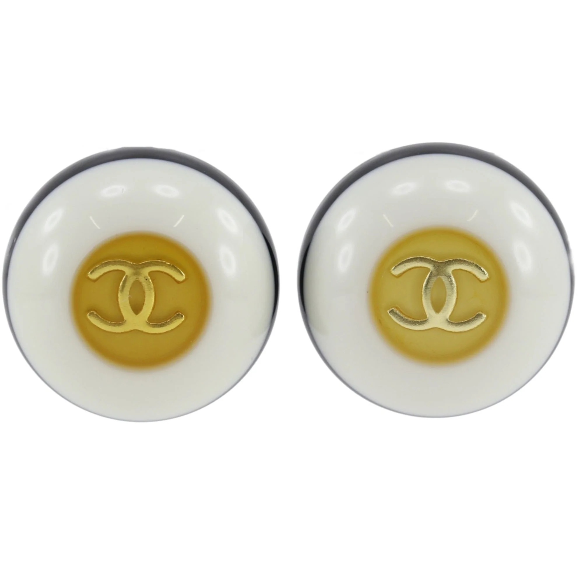 CC Logo Clip-On Earrings Metal
