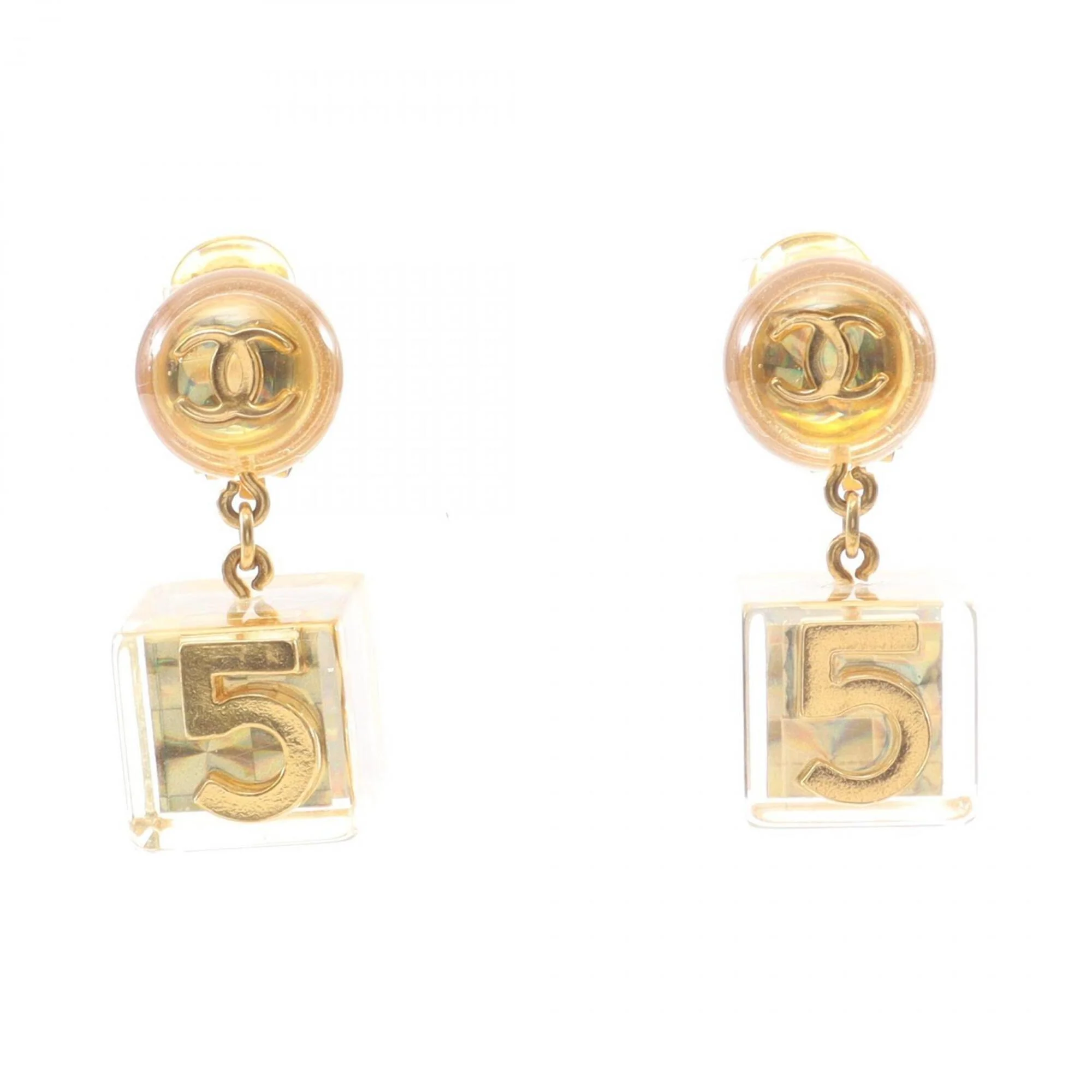 CC Logo Clip-On Earrings Metal