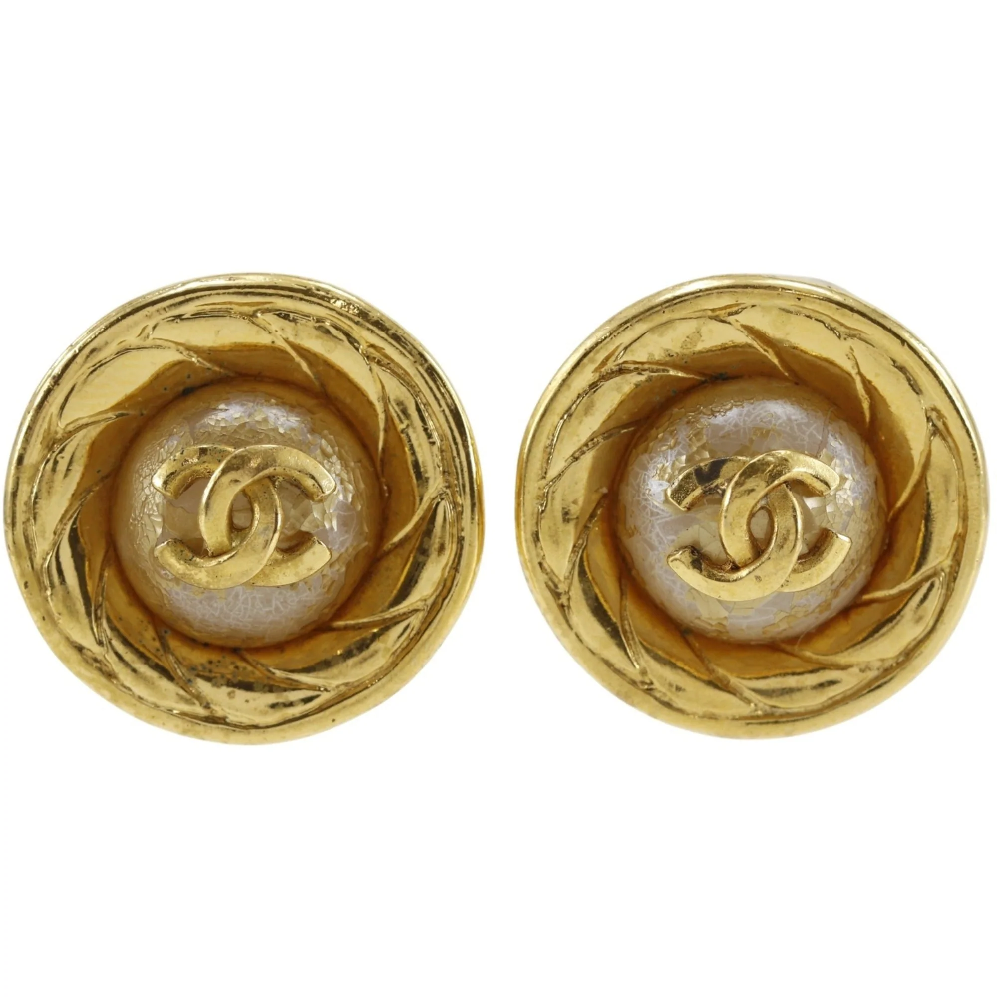 CC Logo Clip-On Earrings Metal