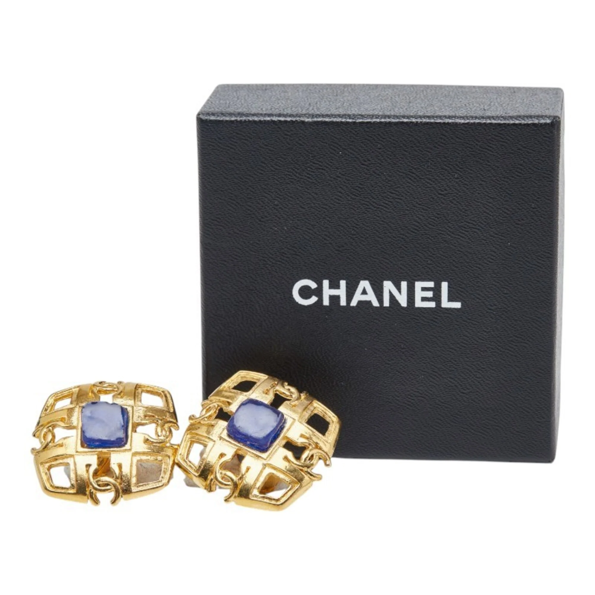 CC Logo Clip-On Earrings Metal Gold-Tone Metal - Image 5
