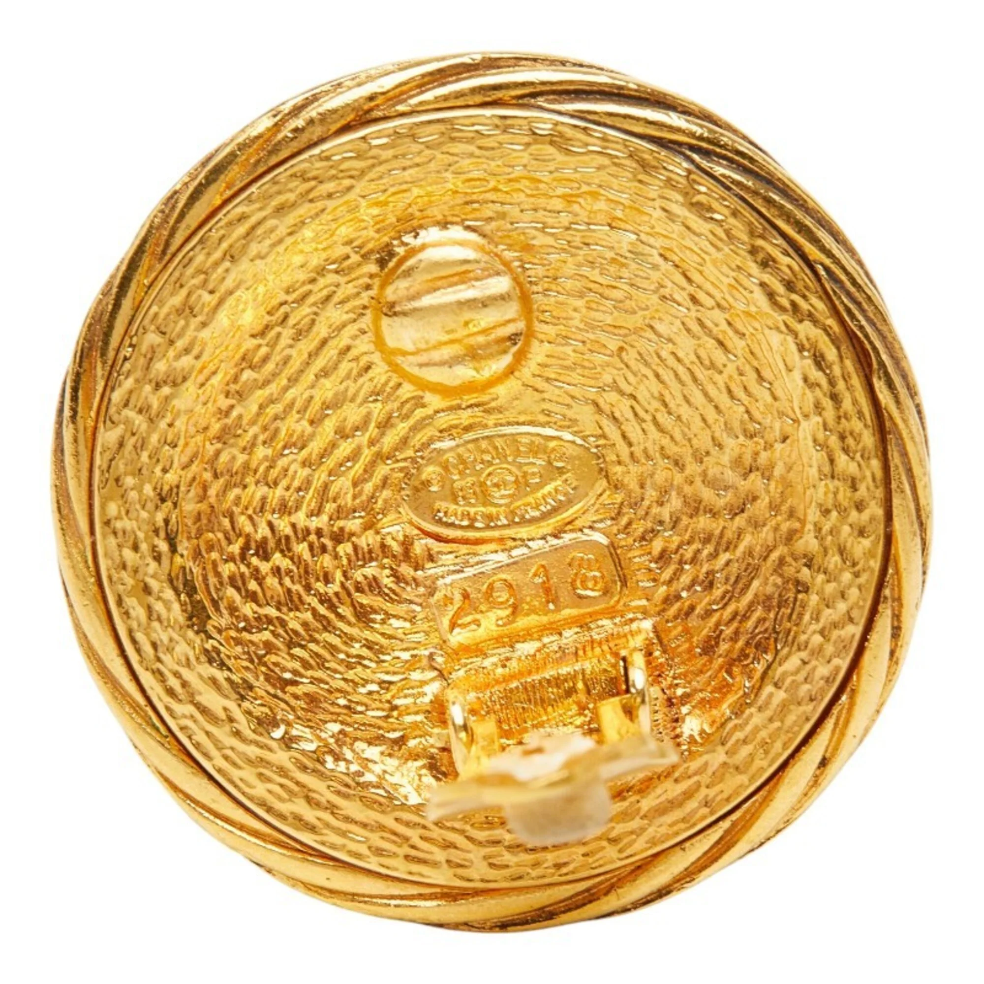 CC Logo Clip-On Earrings Metal Gold-Tone Metal - Image 4