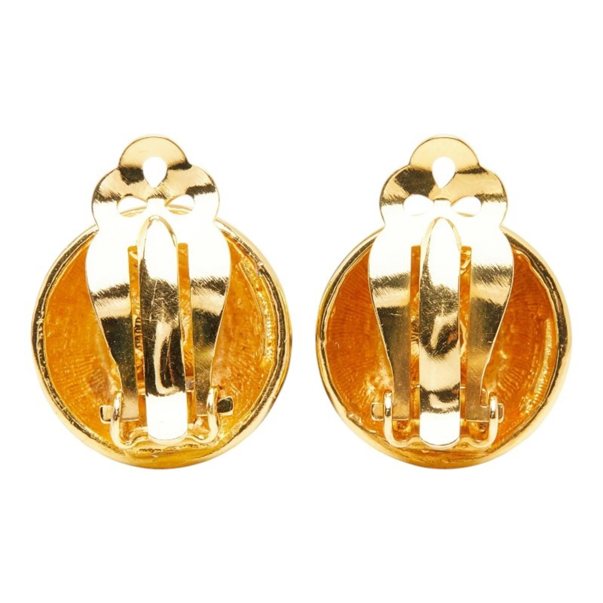 CC Logo Clip-On Earrings Metal Gold-Tone Metal - Image 3