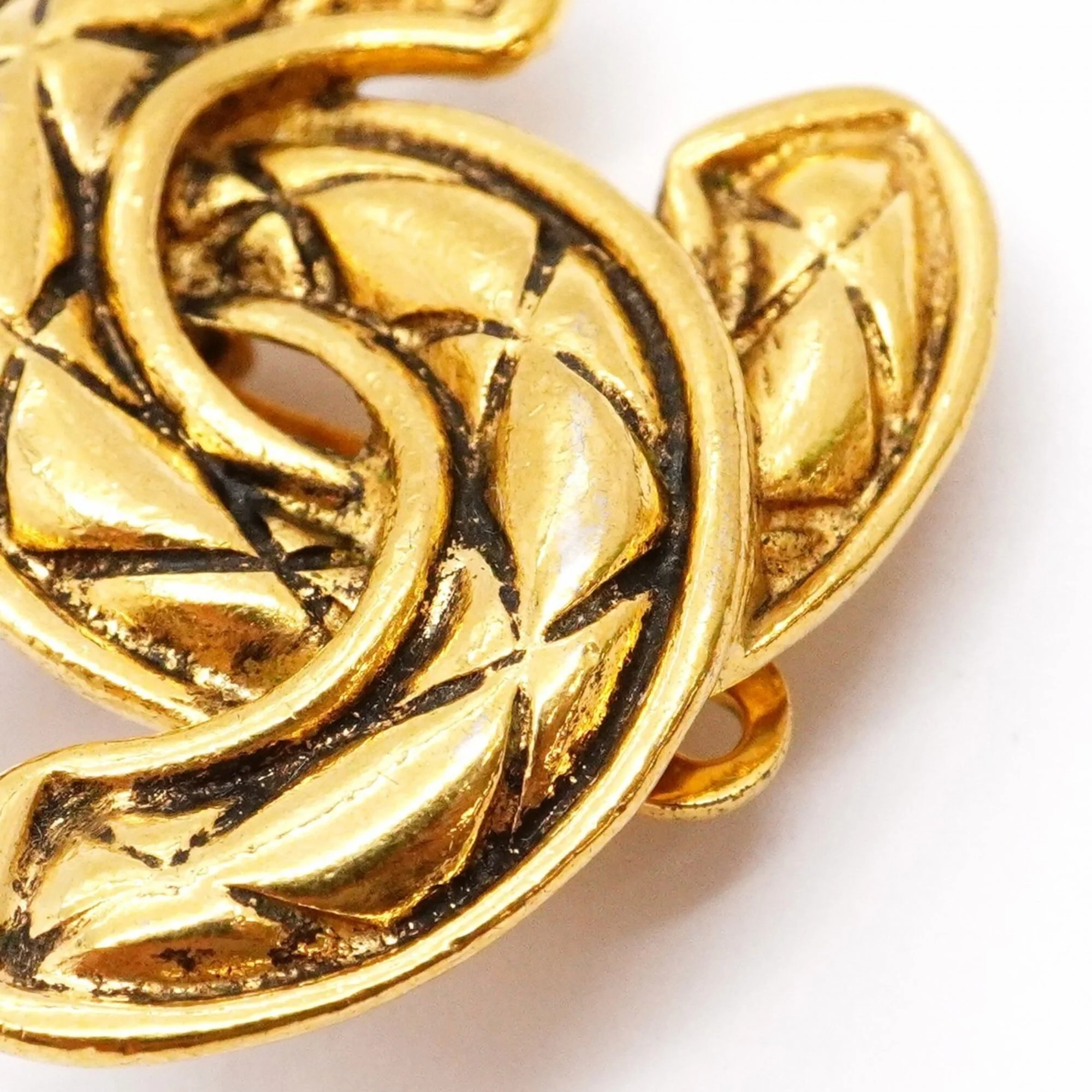 CC Logo Clip-On Earrings Metal Gold-Tone Metal - Image 9