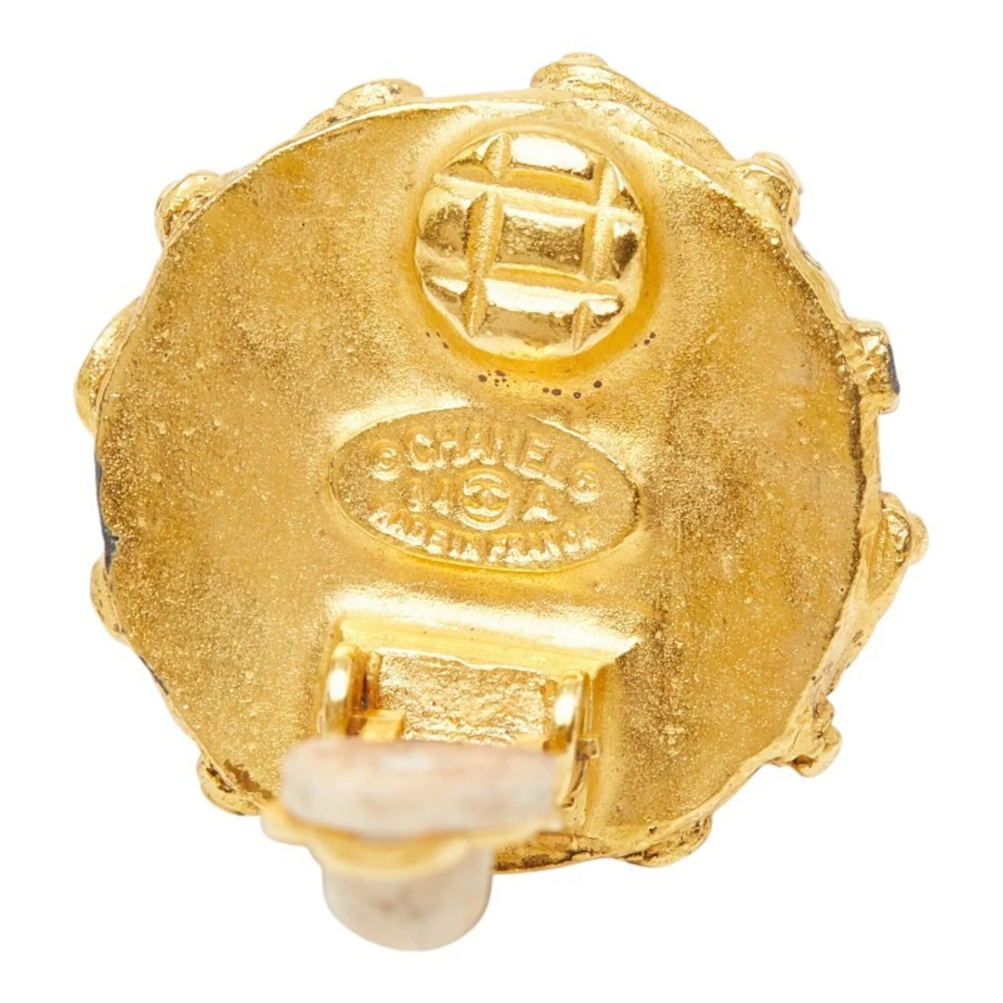 CC Logo Clip-On Earrings Metal Gold-Tone Metal - Image 4