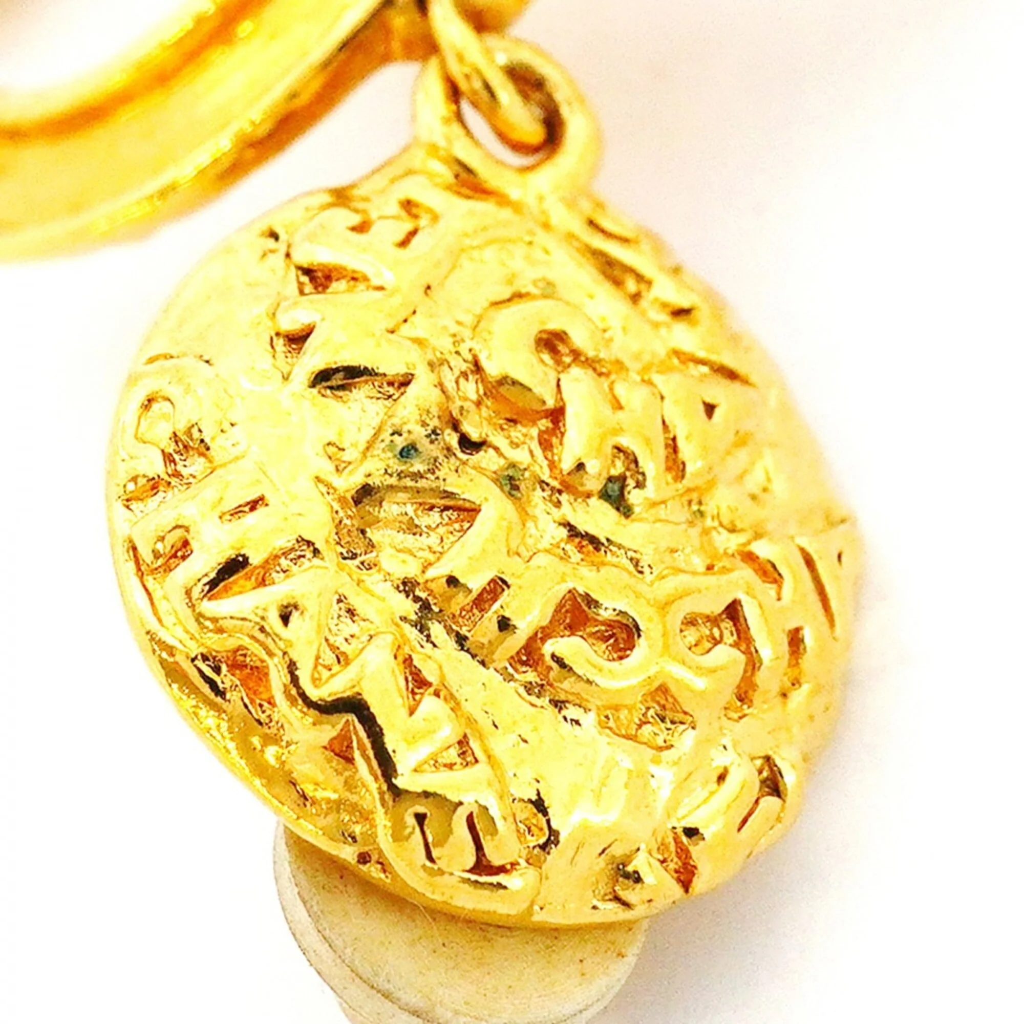 CC Logo Clip-On Earrings Metal Gold-Tone Metal - Image 6