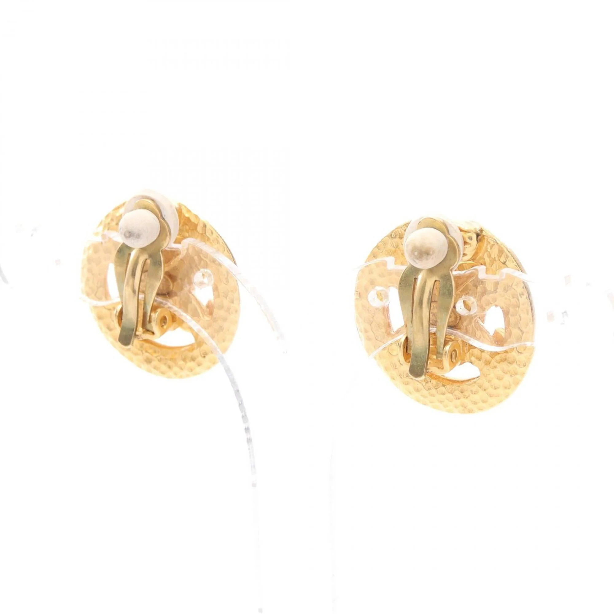 CC Logo Clip-On Earrings Metal Gold-Tone Metal - Image 2