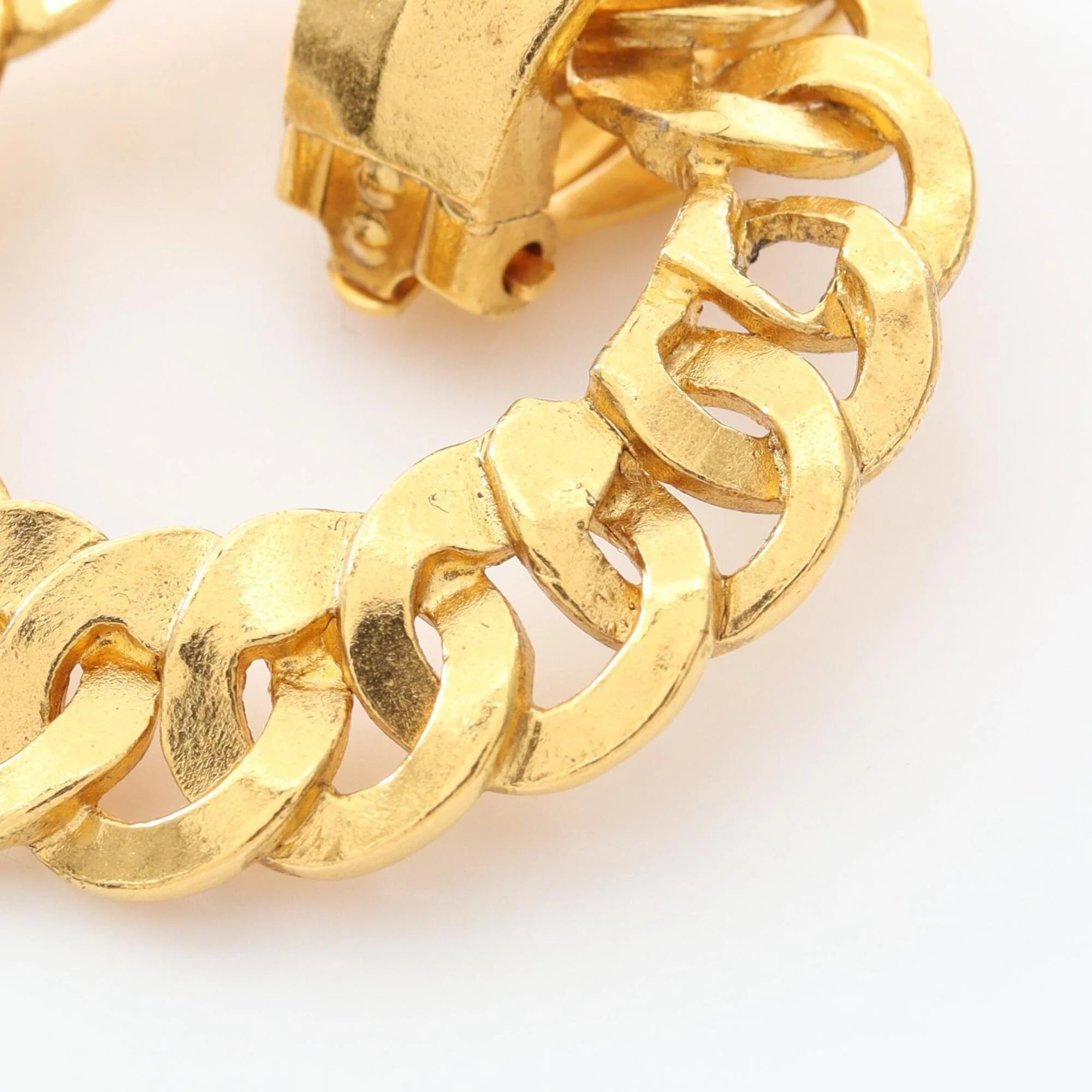 CC Logo Clip-On Earrings Metal Gold-Tone Metal - Image 5
