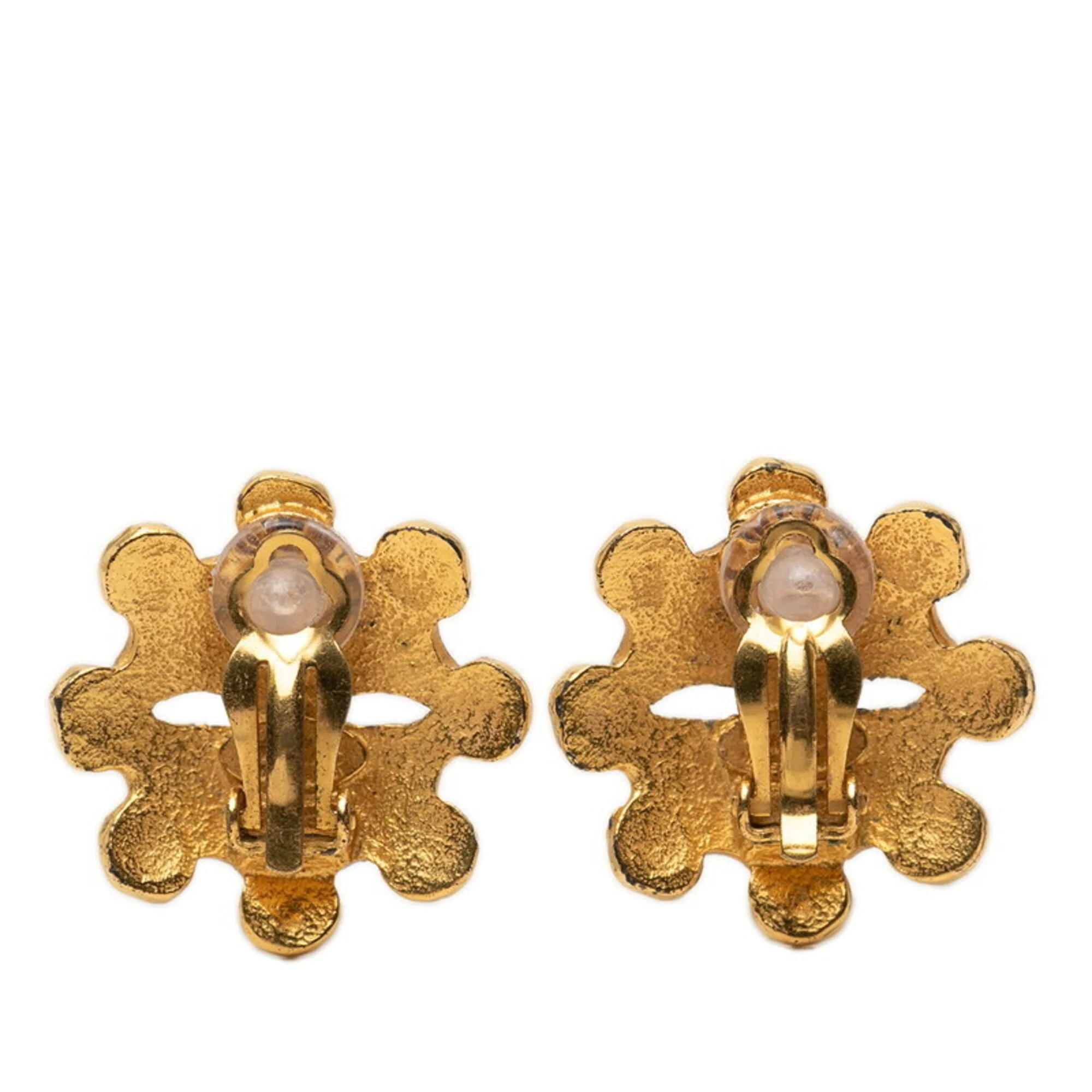 CC Logo Clip-On Earrings Metal Gold-Tone Metal - Image 2