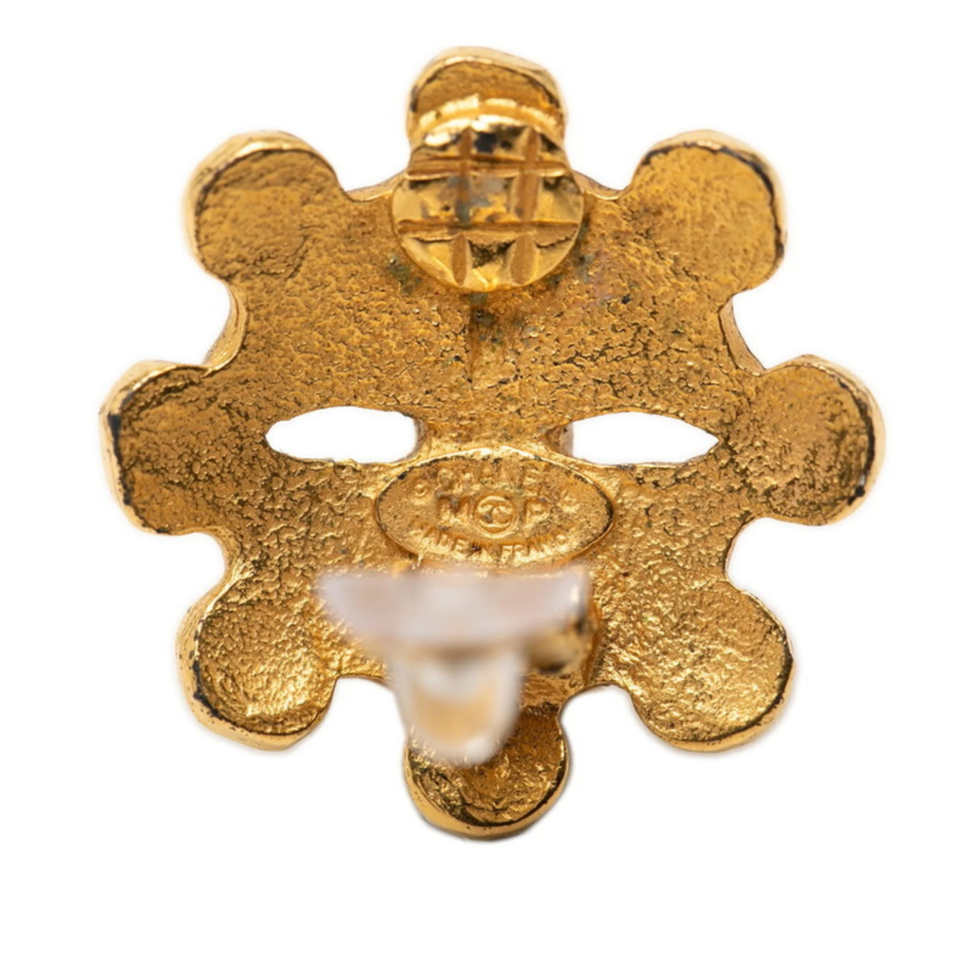 CC Logo Clip-On Earrings Metal Gold-Tone Metal - Image 3