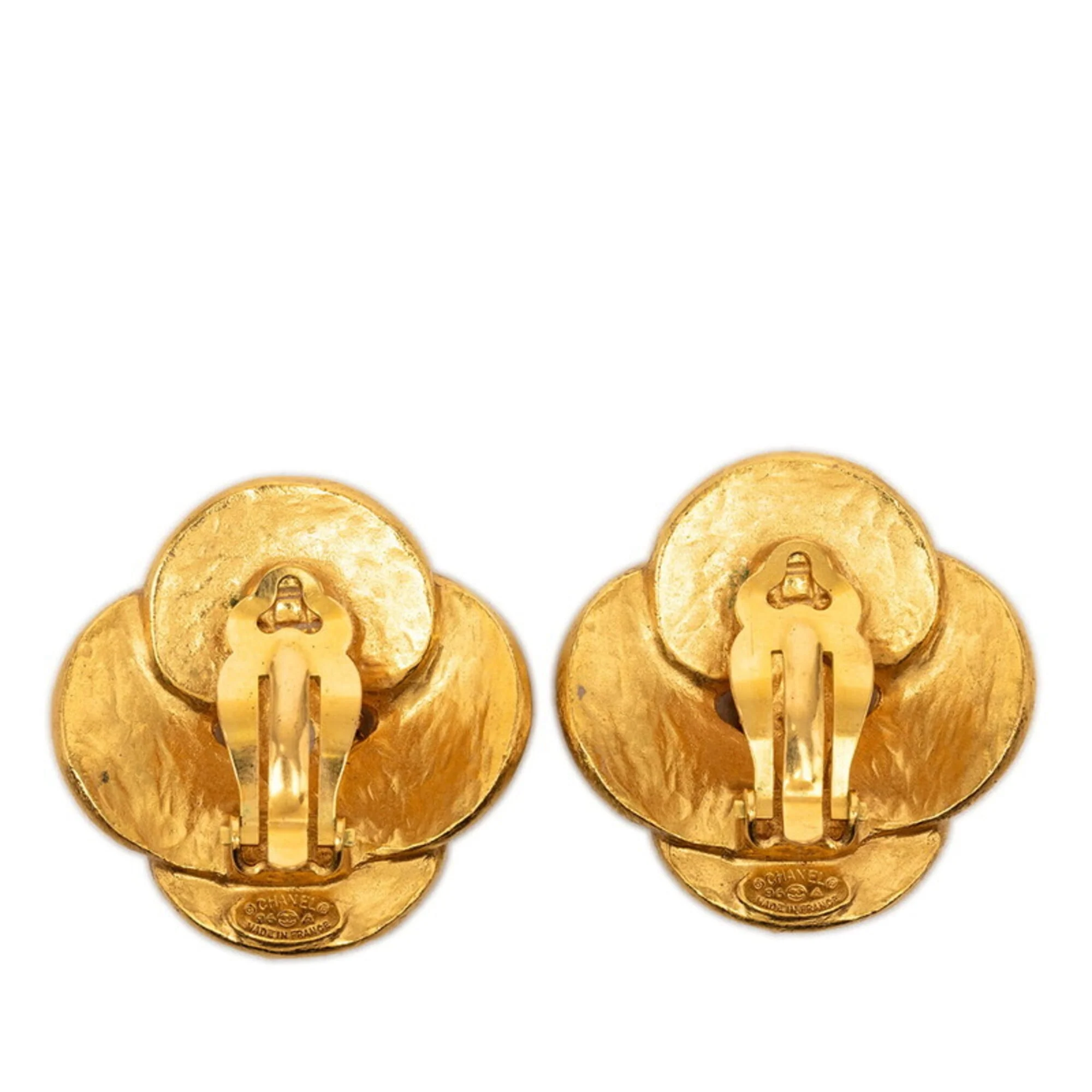 CC Logo Clip-On Earrings Metal Gold-Tone Metal - Image 2