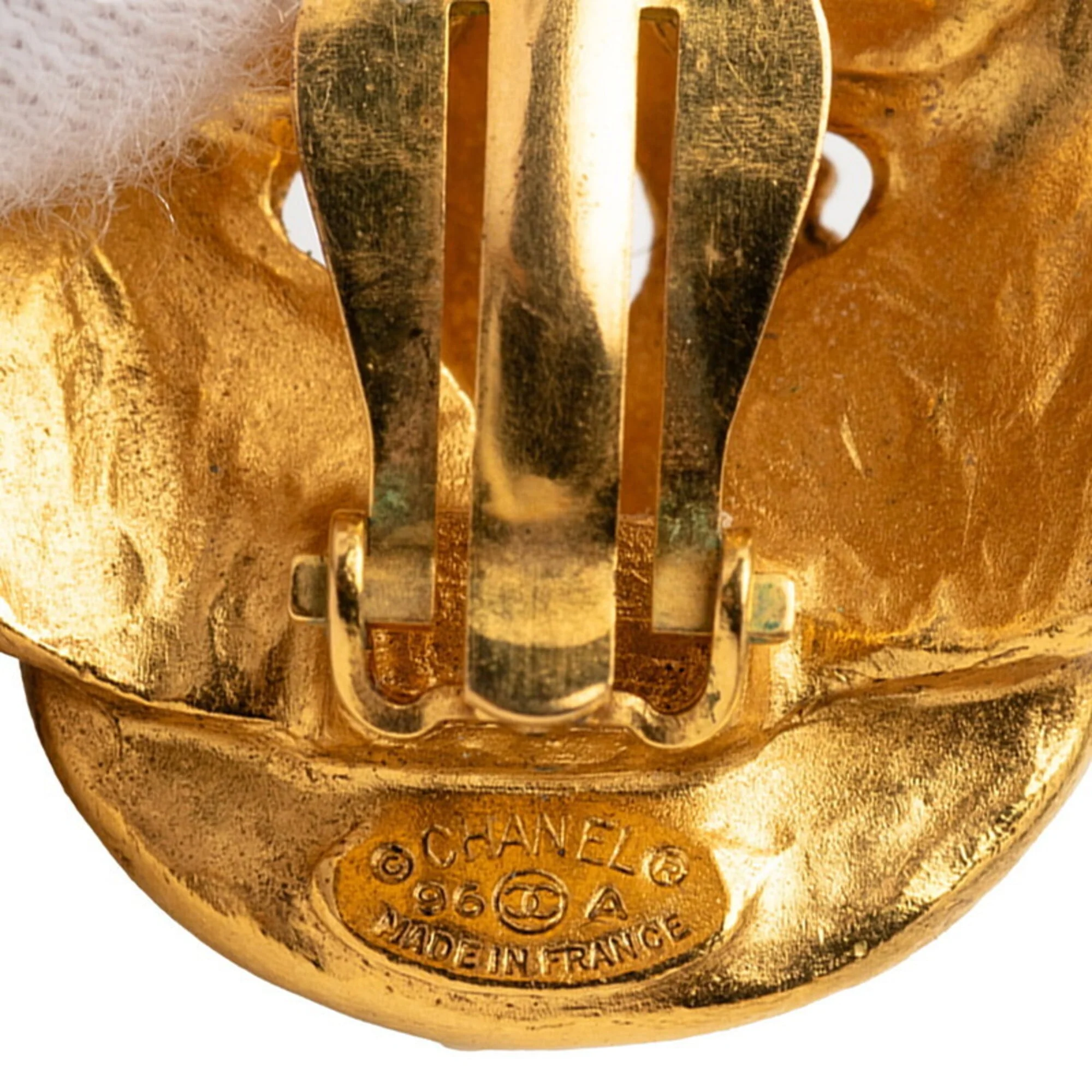 CC Logo Clip-On Earrings Metal Gold-Tone Metal - Image 4