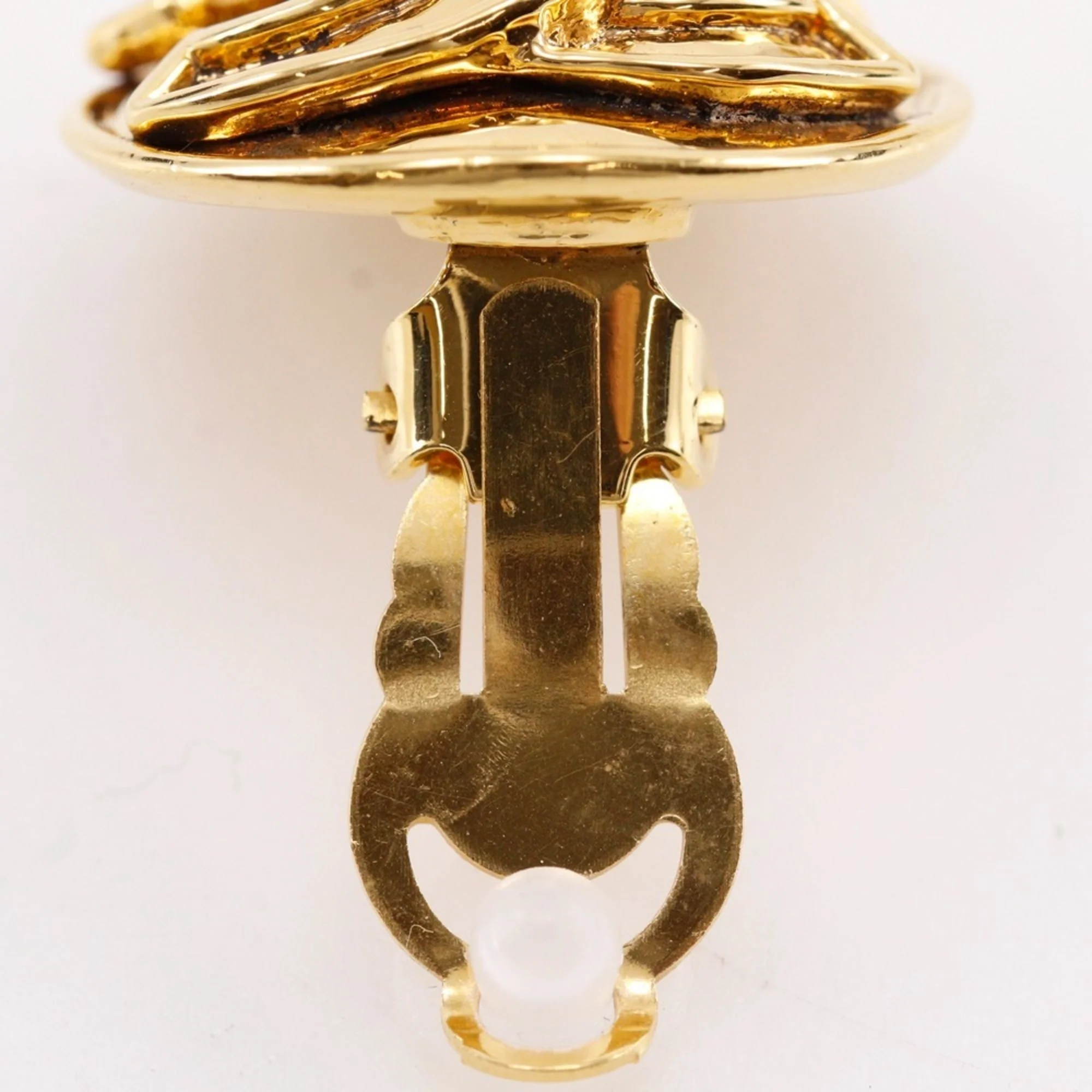 CC Logo Clip-On Earrings Metal Gold-Tone Metal - Image 5