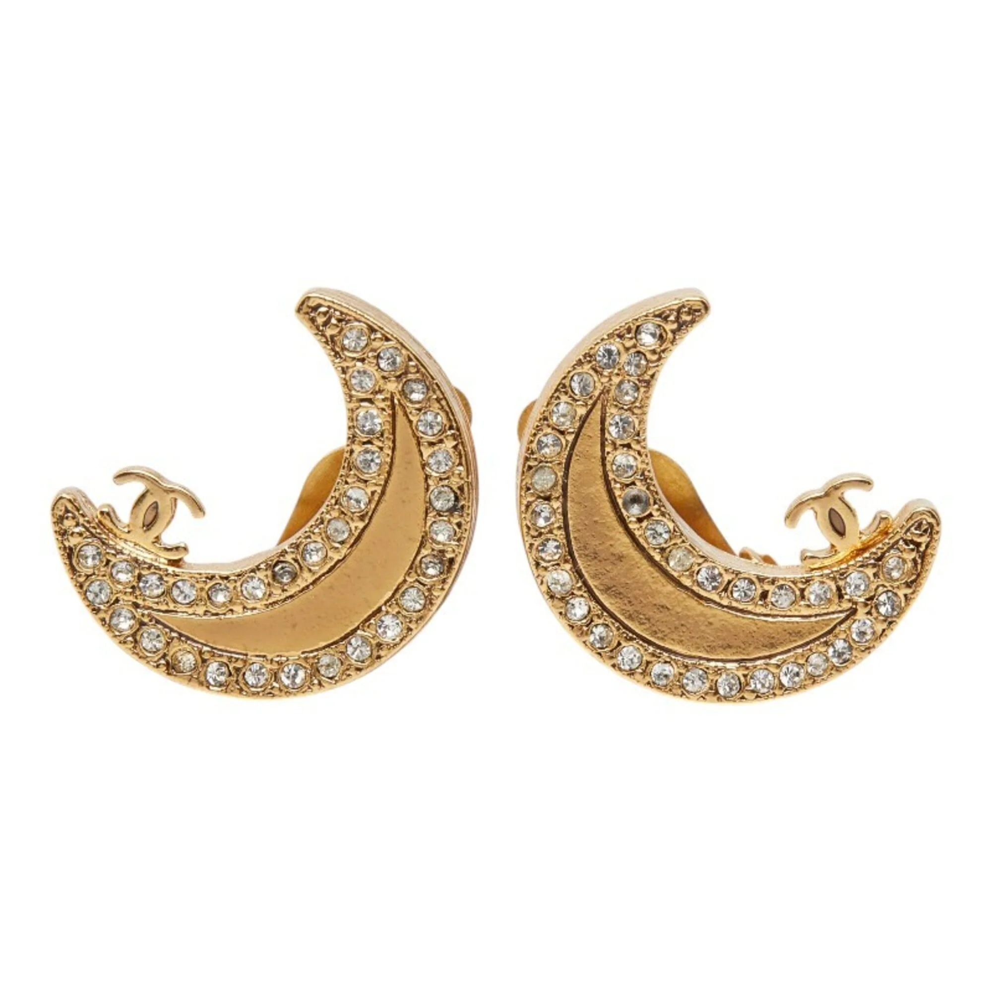 CC Logo Clip-On Earrings Metal Gold-Tone Metal - Image 2