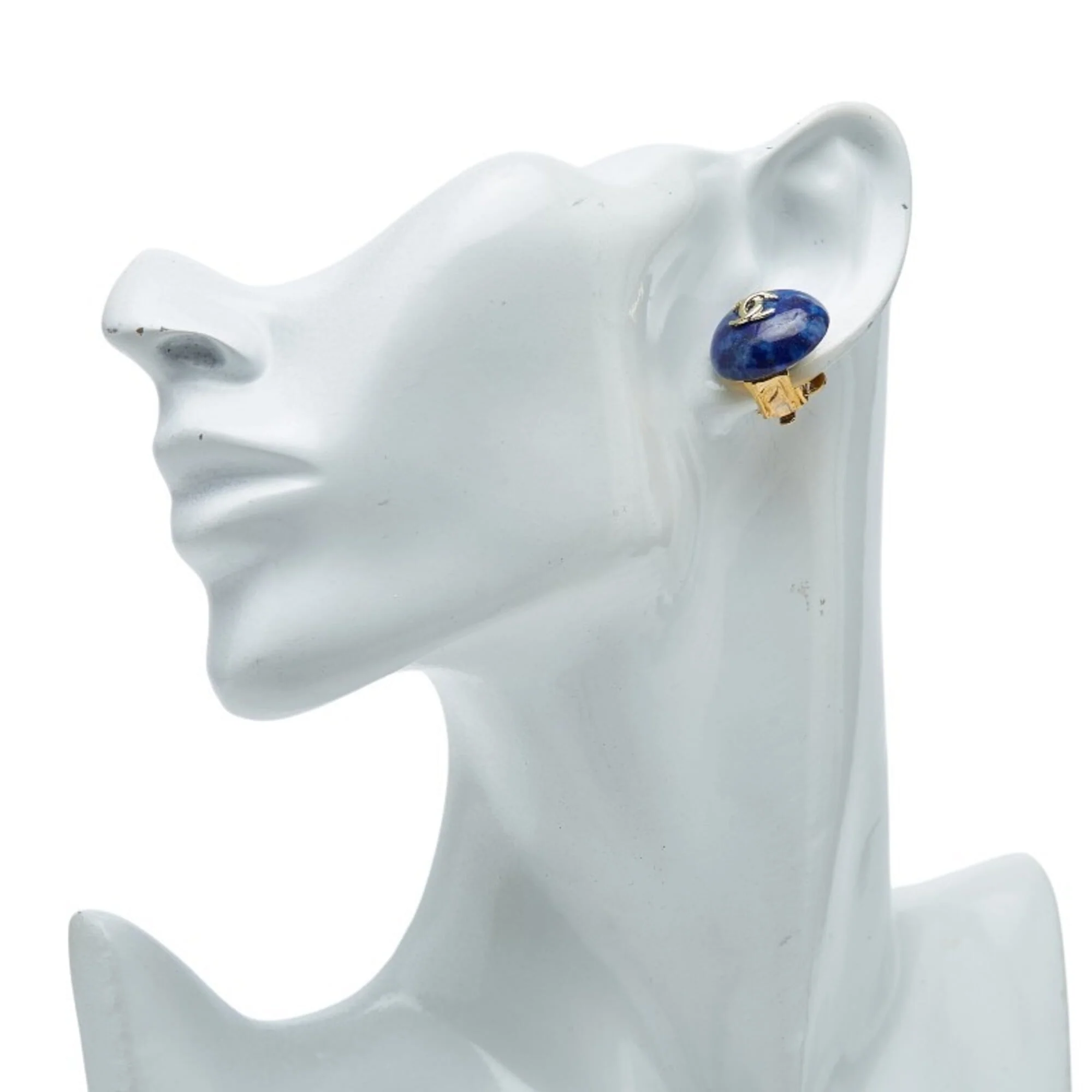 CC Logo Clip-On Earrings Metal Gold-Tone Metal - Image 6