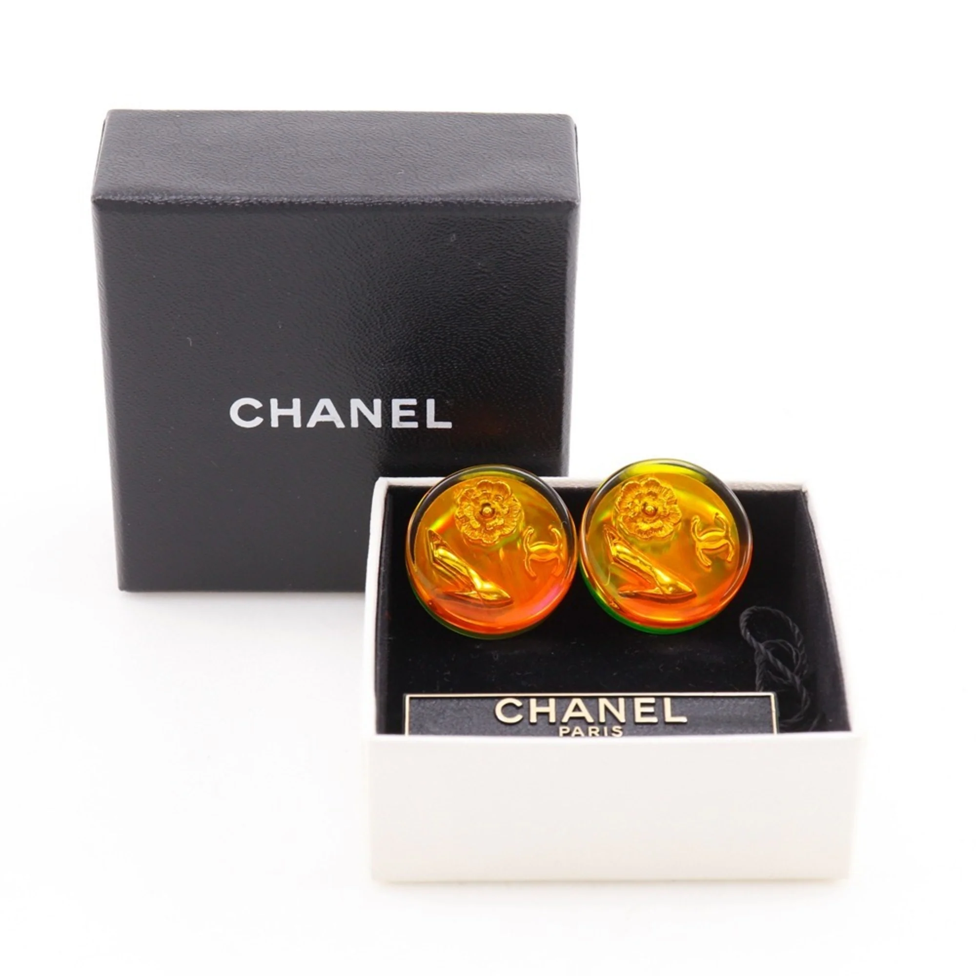 CC Logo Clip-On Earrings Metal Gold-Tone Metal - Image 7