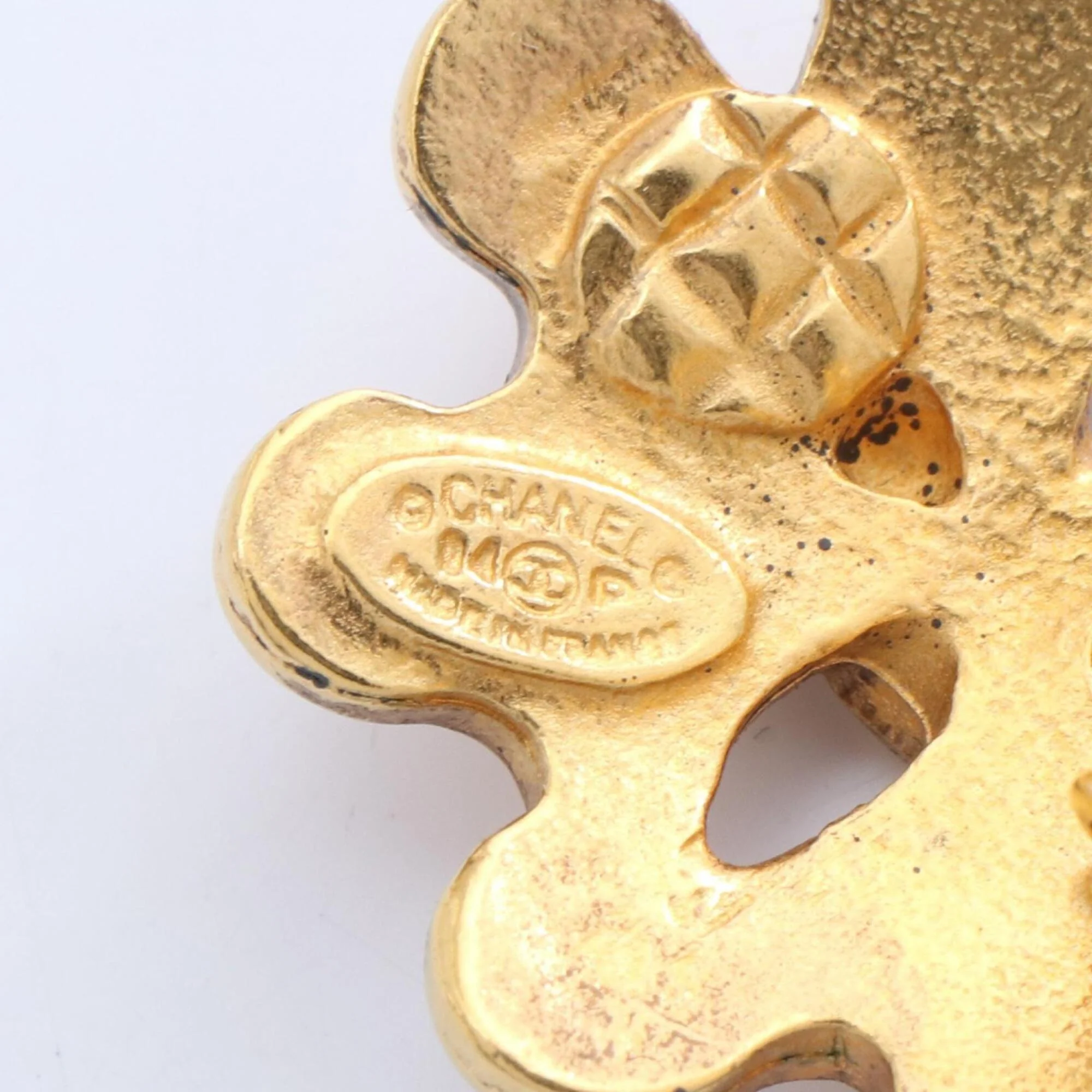 CC Logo Clip-On Earrings Metal Gold-Tone Metal - Image 3