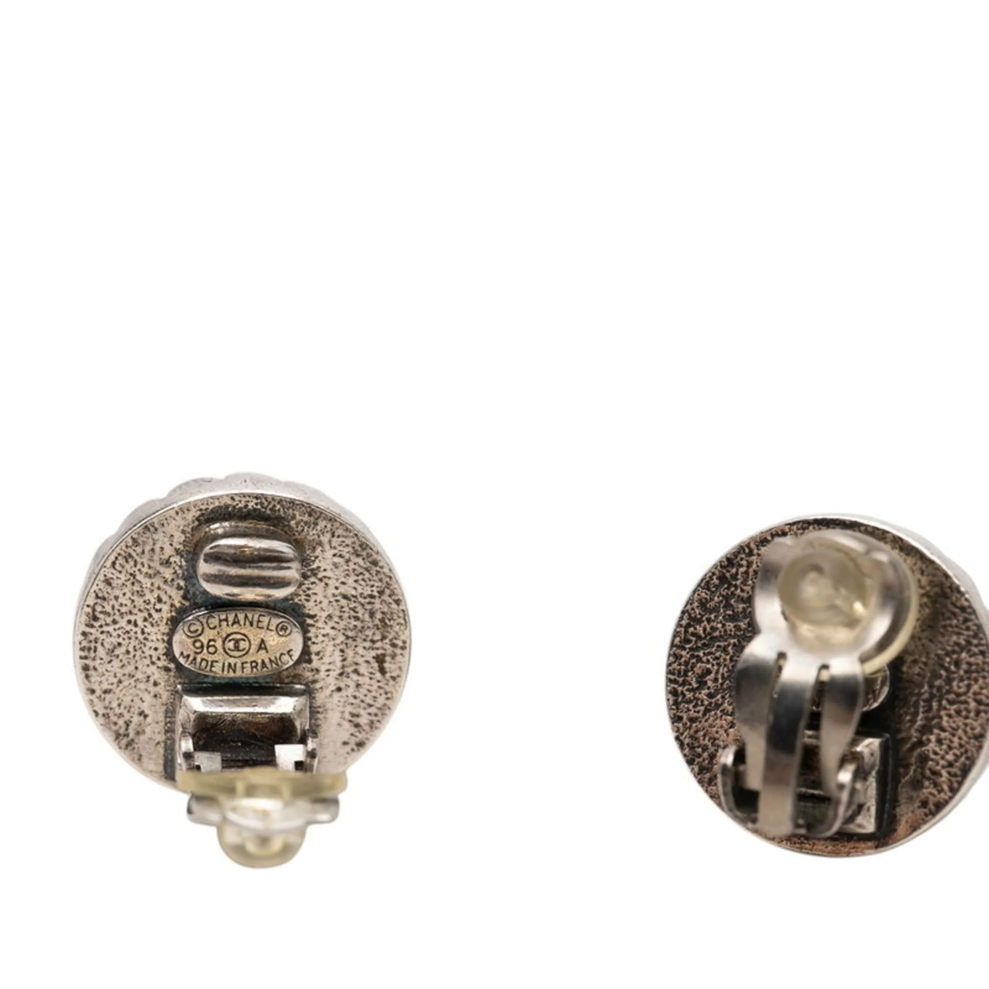 CC Logo Clip-On Earrings Silver-Tone Metal Silver-Tone Metal - Image 3