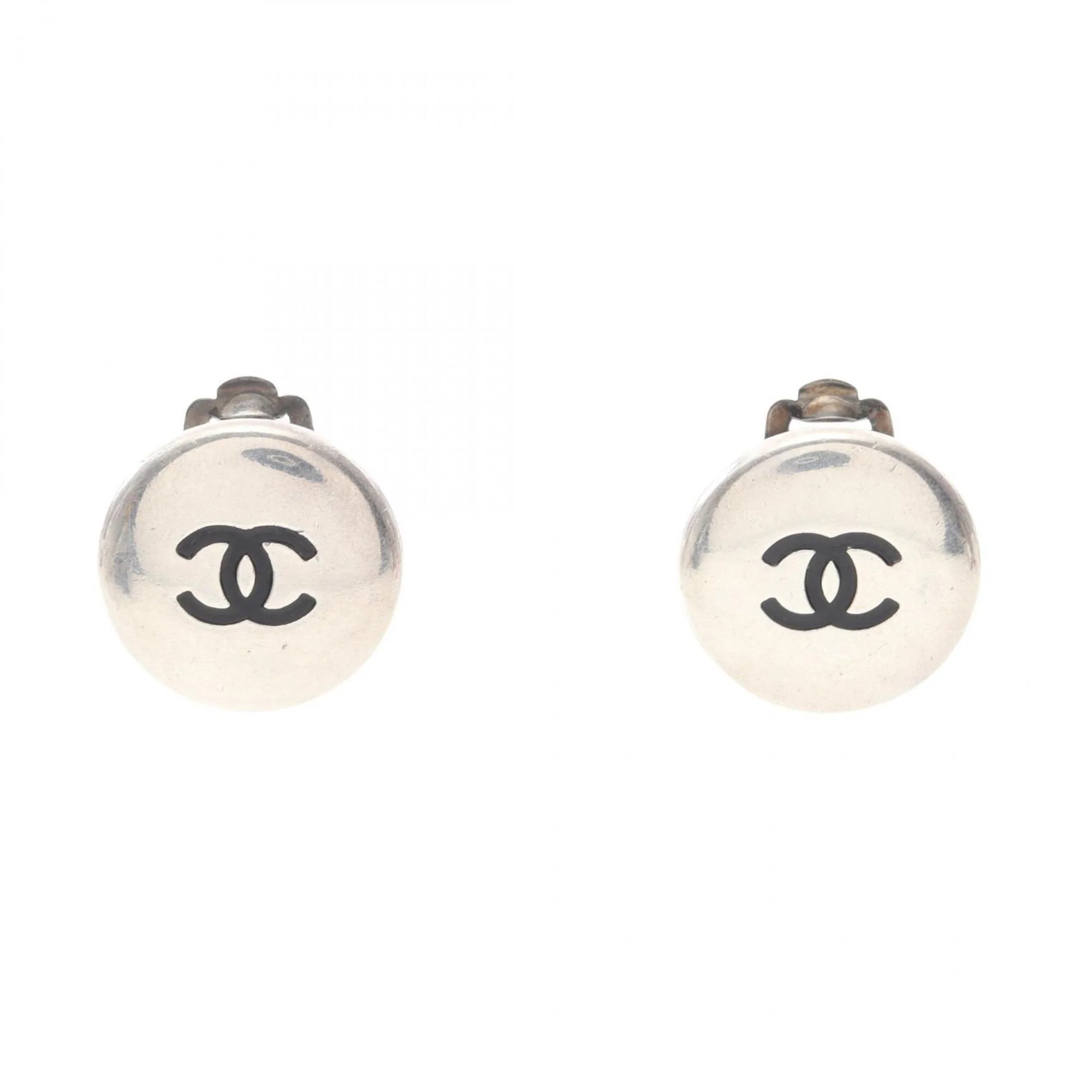 CC Logo Clip-On Earrings Sterling Silver