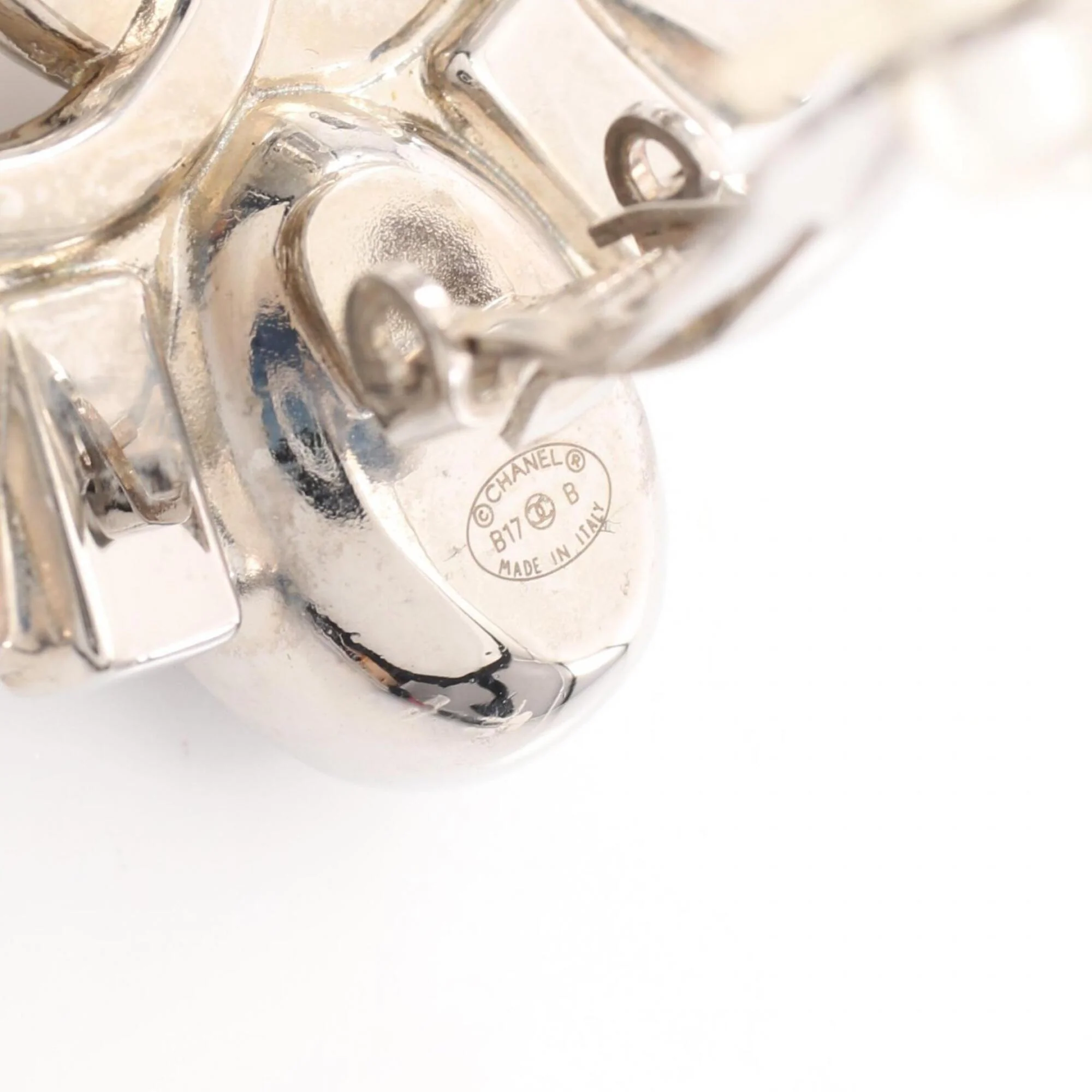 CC Logo Clip-On Earrings Sterling Silver - Image 3