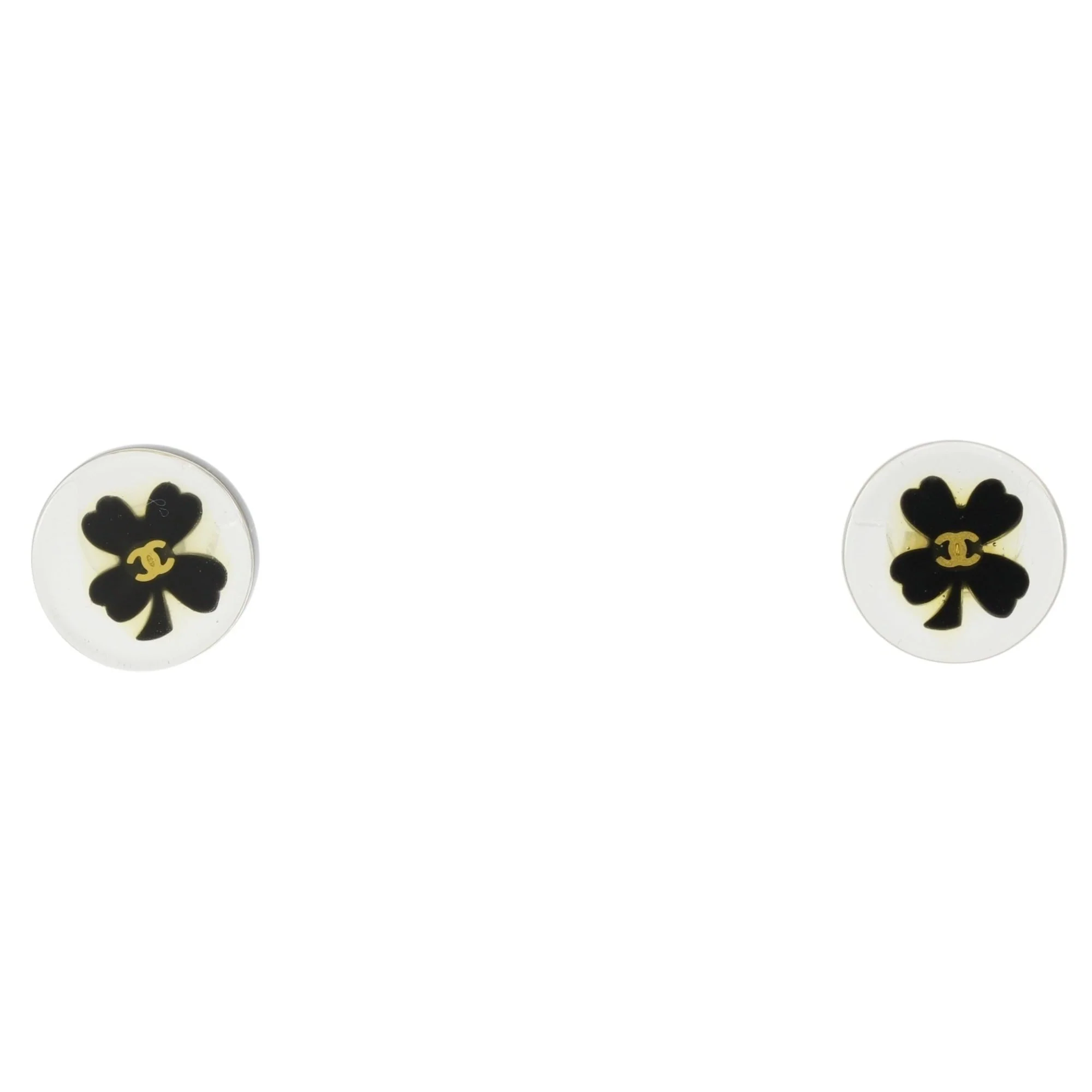CC Logo Clover Earrings Metal