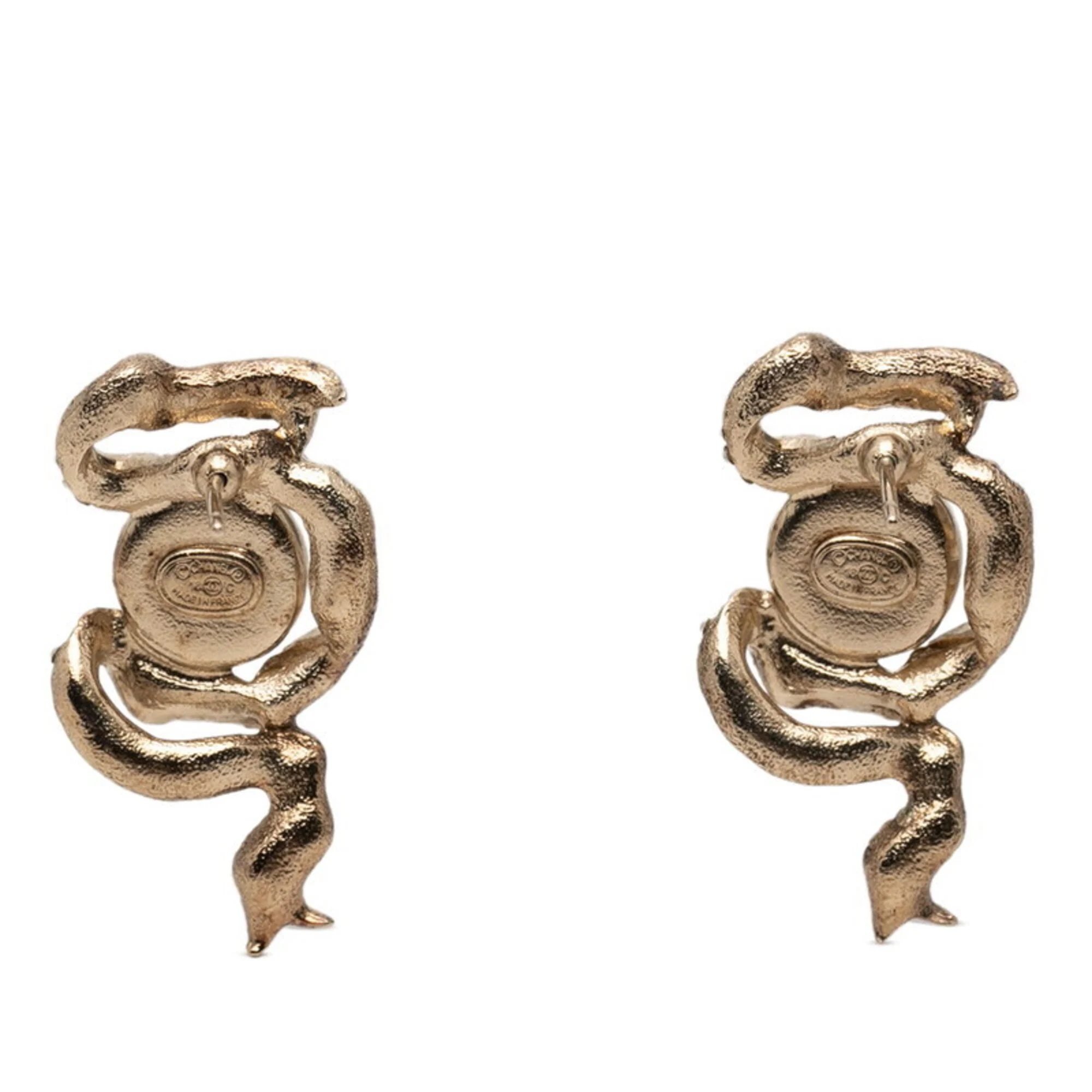 CC Logo Earrings Gold-Tone Metal - Image 2