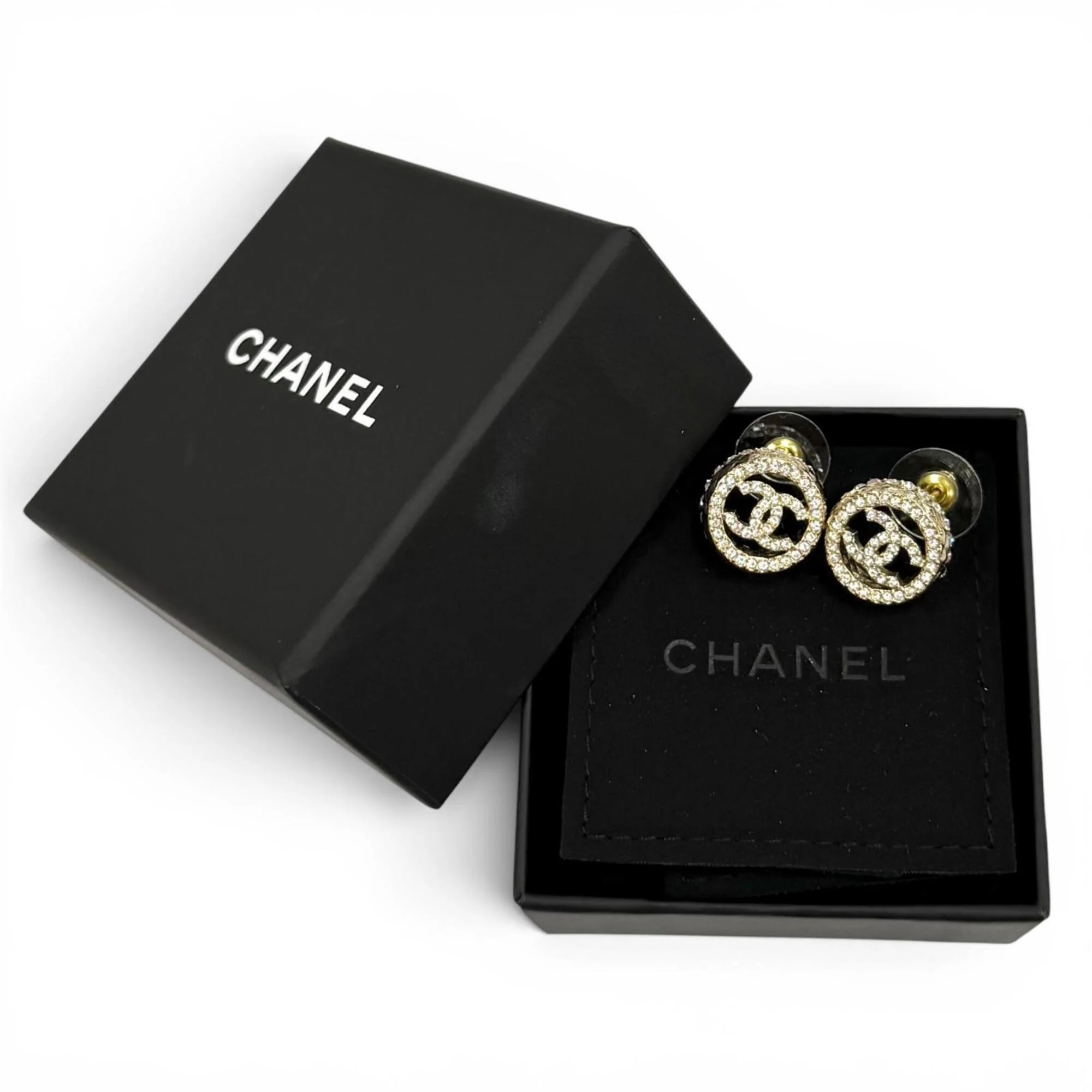 CC Logo Earrings Gold-Tone Metal Gold-Tone Metal - Image 2