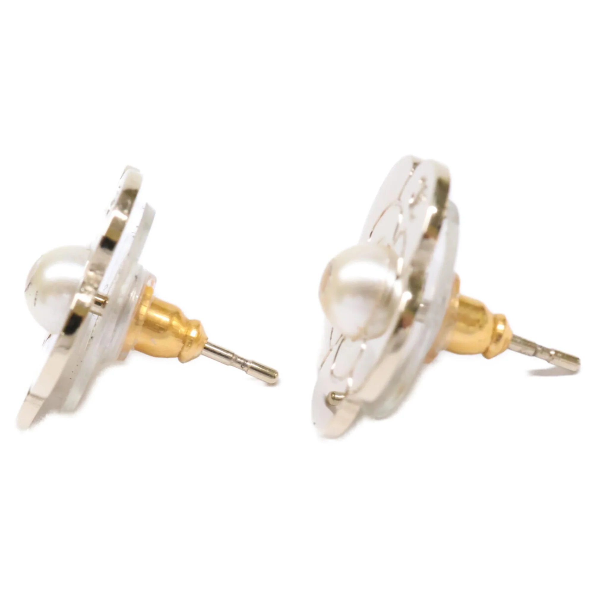 CC Logo Earrings Gold-Tone Metal Gold-Tone Metal - Image 2