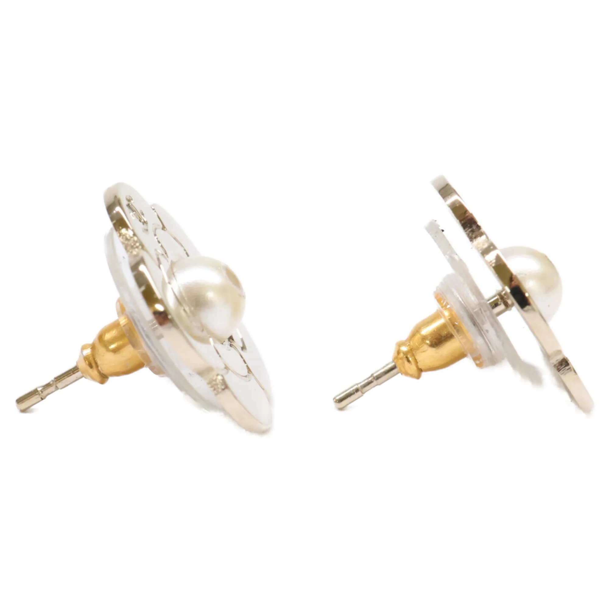 CC Logo Earrings Gold-Tone Metal Gold-Tone Metal - Image 4
