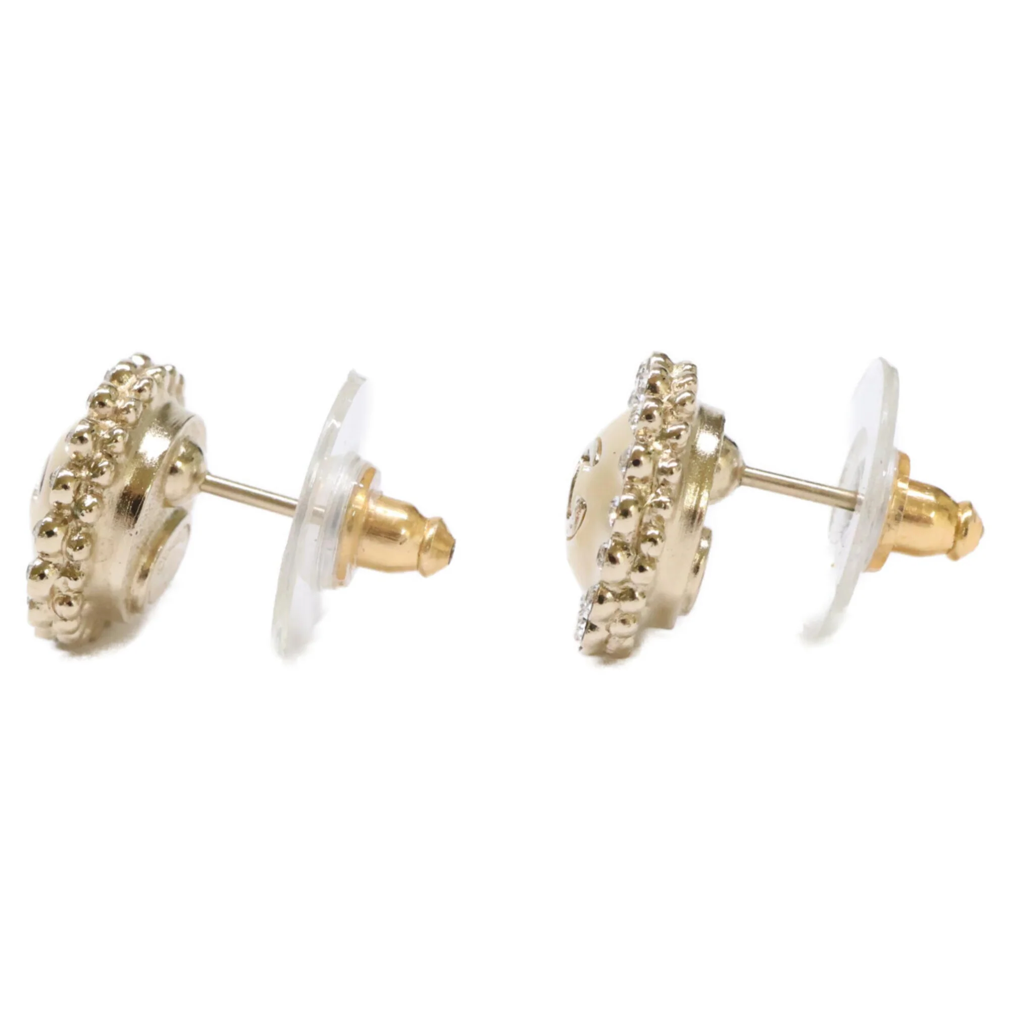 CC Logo Earrings Gold-Tone Metal Gold-Tone Metal - Image 2