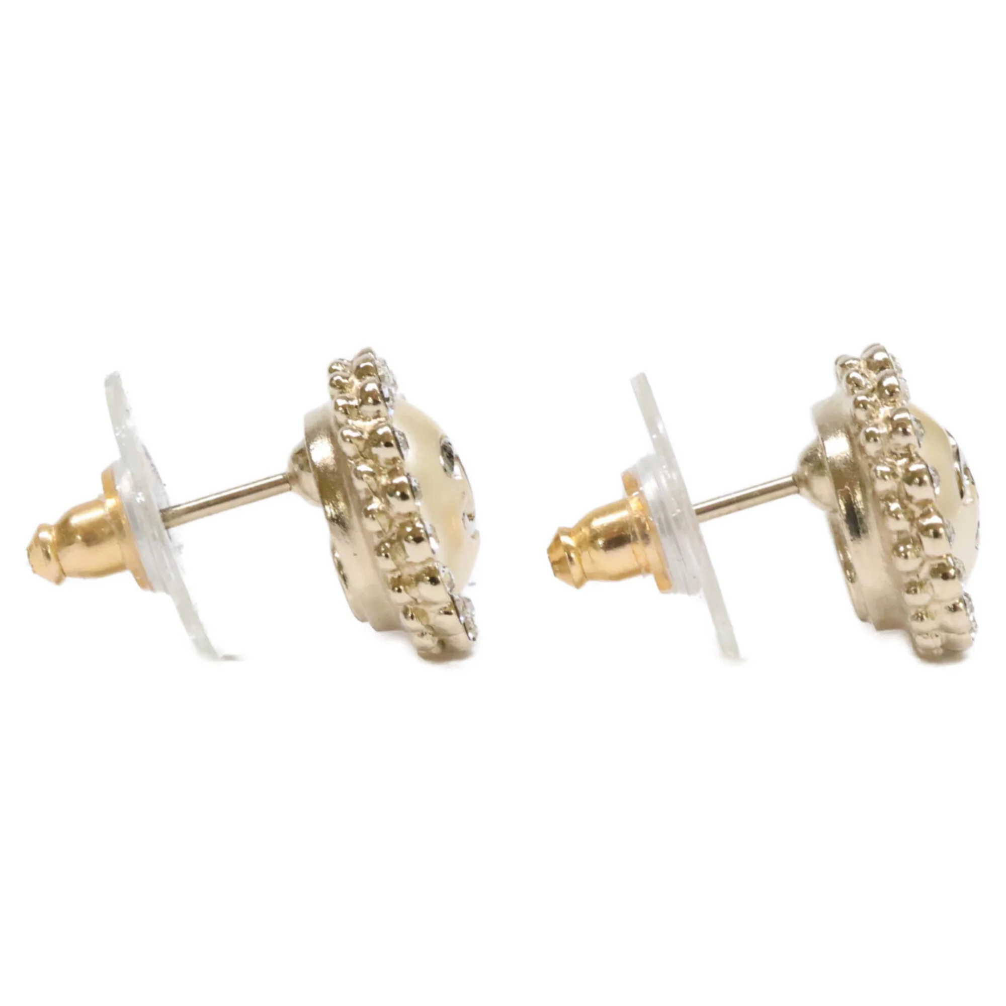 CC Logo Earrings Gold-Tone Metal Gold-Tone Metal - Image 4