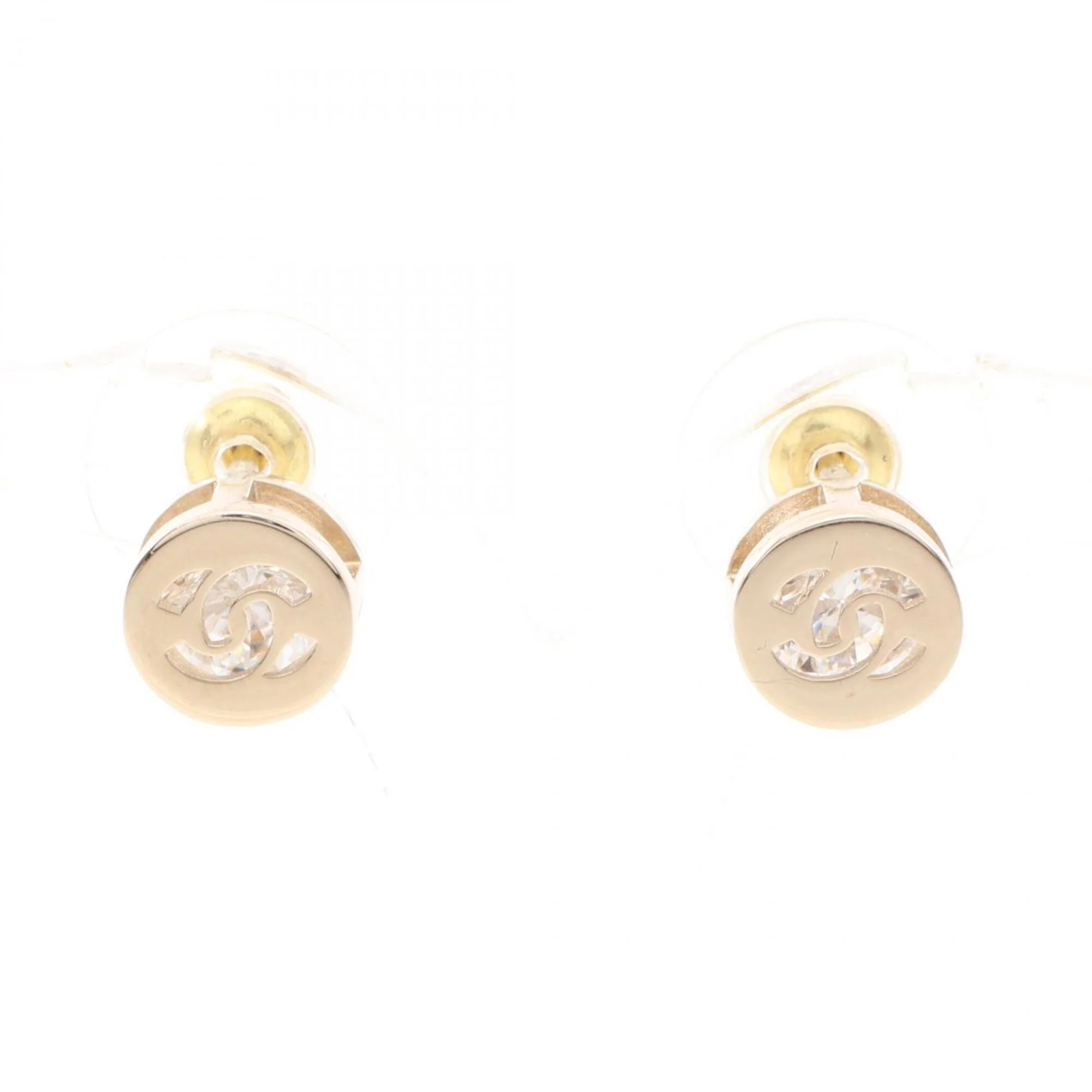 CC Logo Earrings Metal Gold-Tone Metal