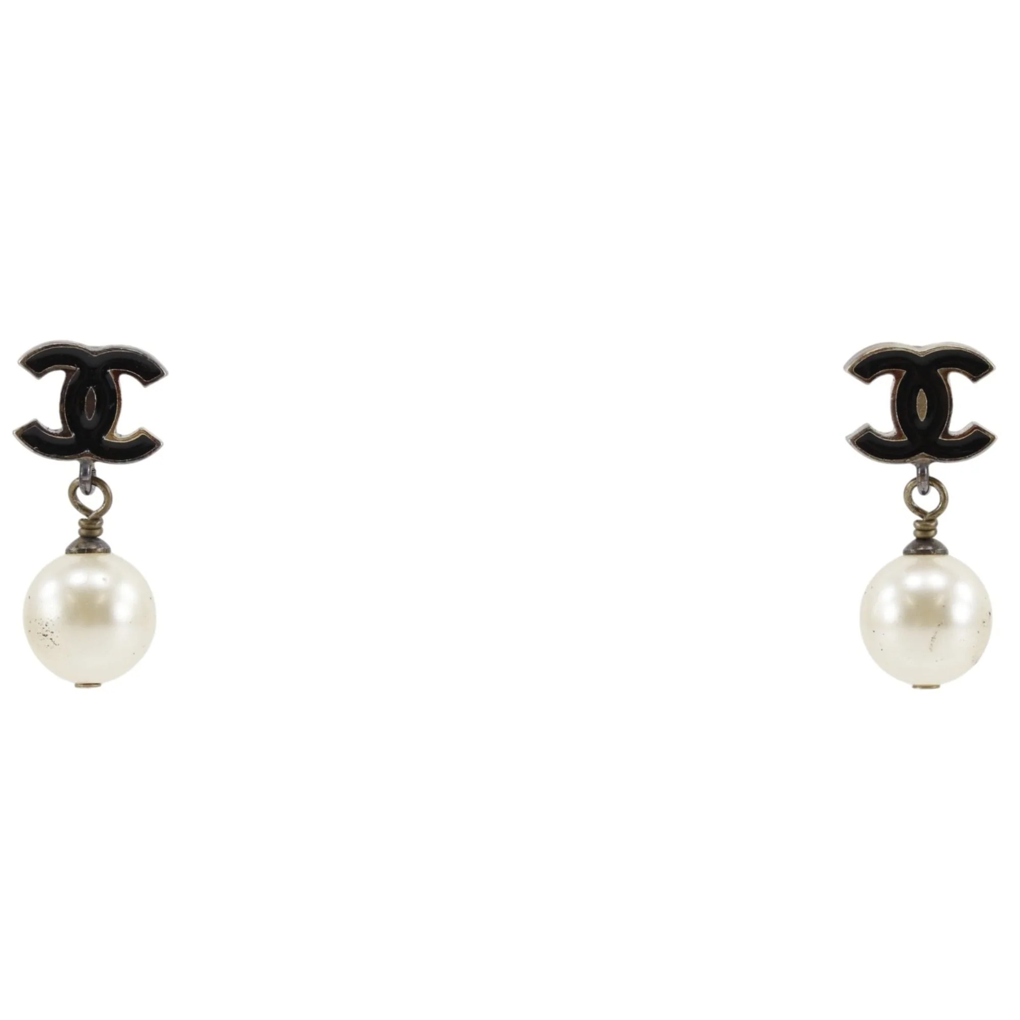 CC Logo Earrings Metal Gold-Tone Metal
