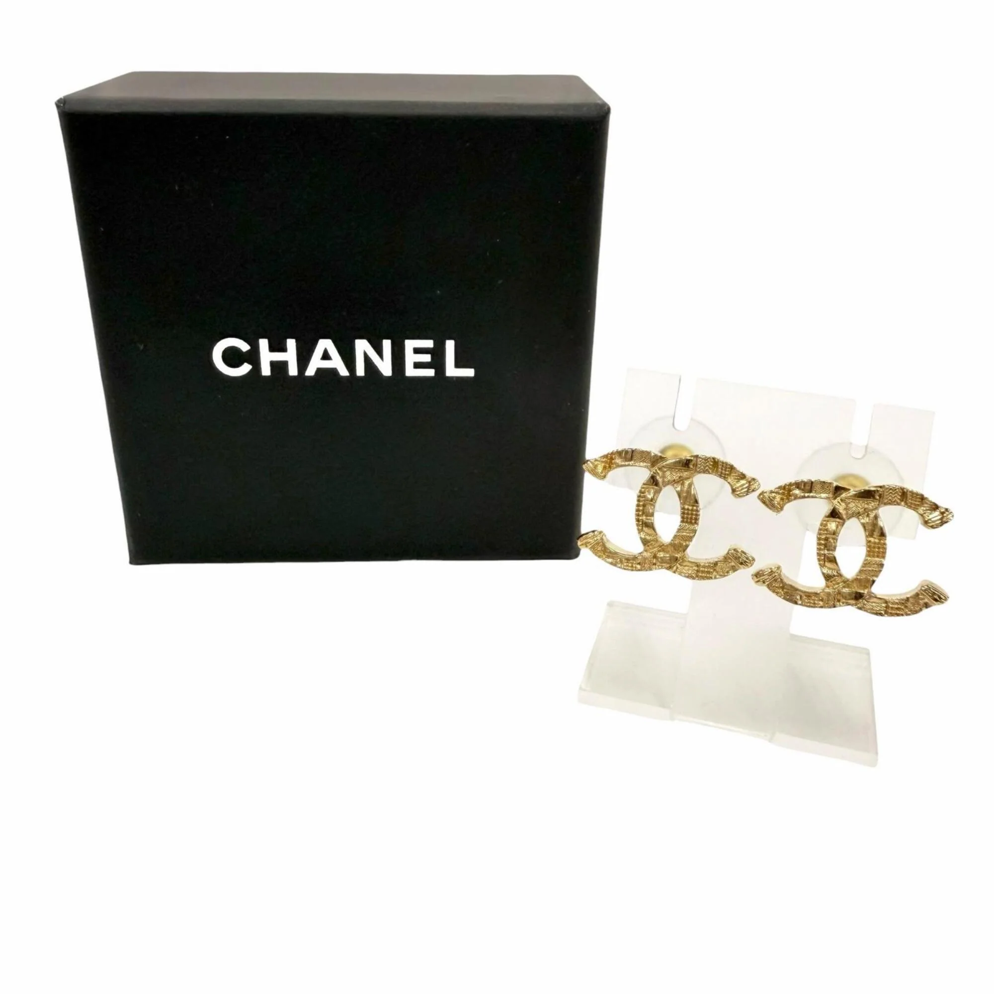 CC Logo Earrings Metal Gold-Tone Metal - Image 2
