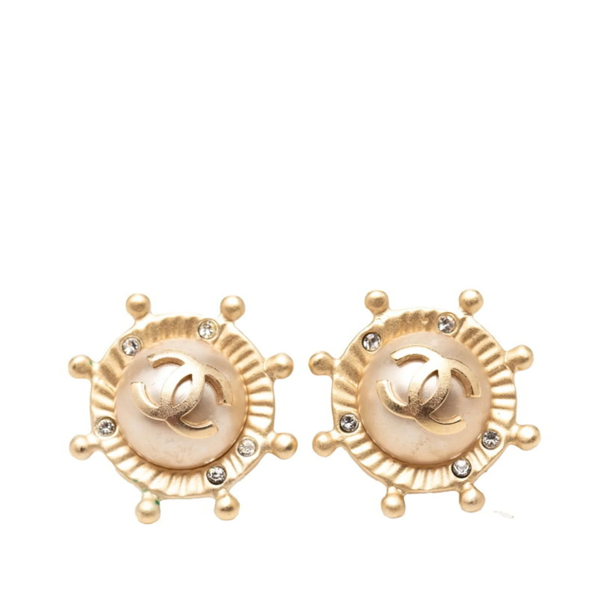 CC Logo Earrings Metal Gold-Tone Metal