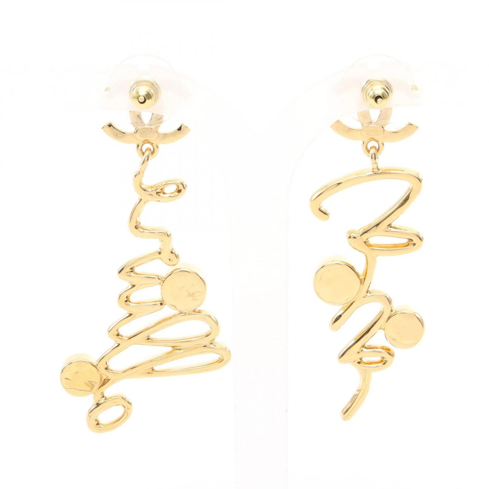 CC Logo Earrings Metal Gold-Tone Metal - Image 2